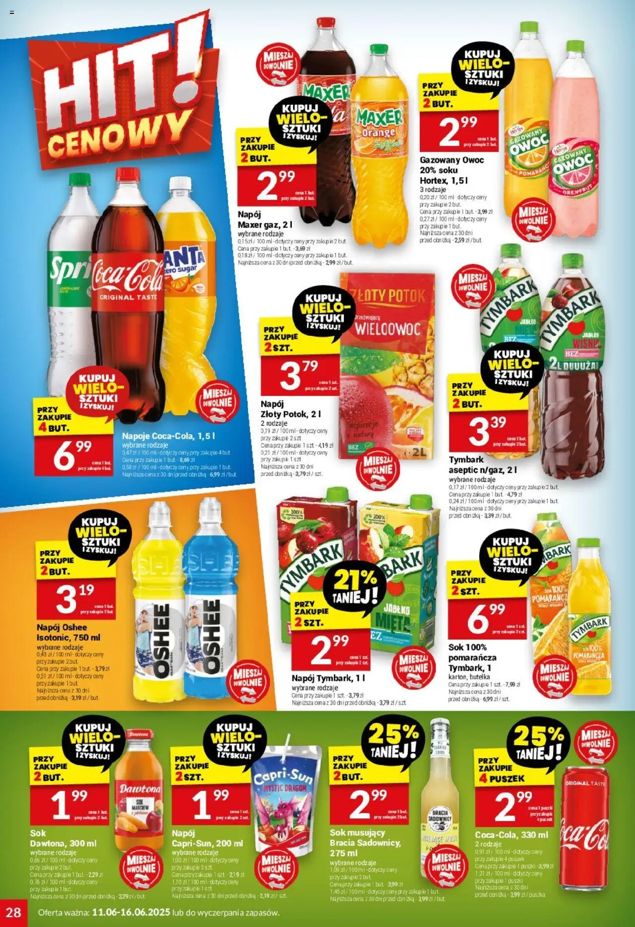 Twój Market Gazetka od 11.06.2025 | Strona: 28 | Produkty: Napoje, Mięta, Sok, Grejpfrut