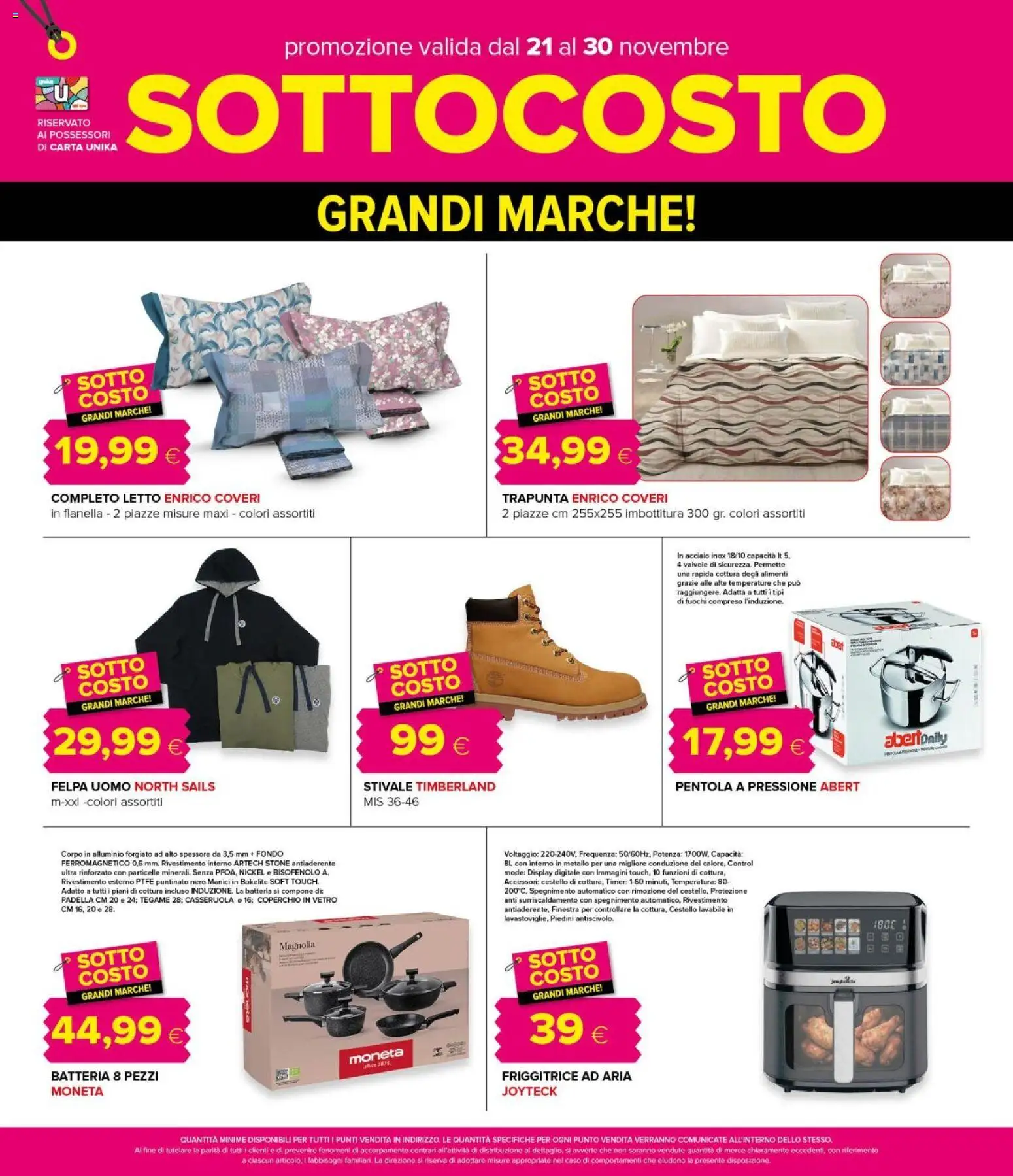 Volantino Oasi del 21.11.2025 | Pagina: 14 | Prodotti: Trapunta, Alluminio, Friggitrice, Batteria