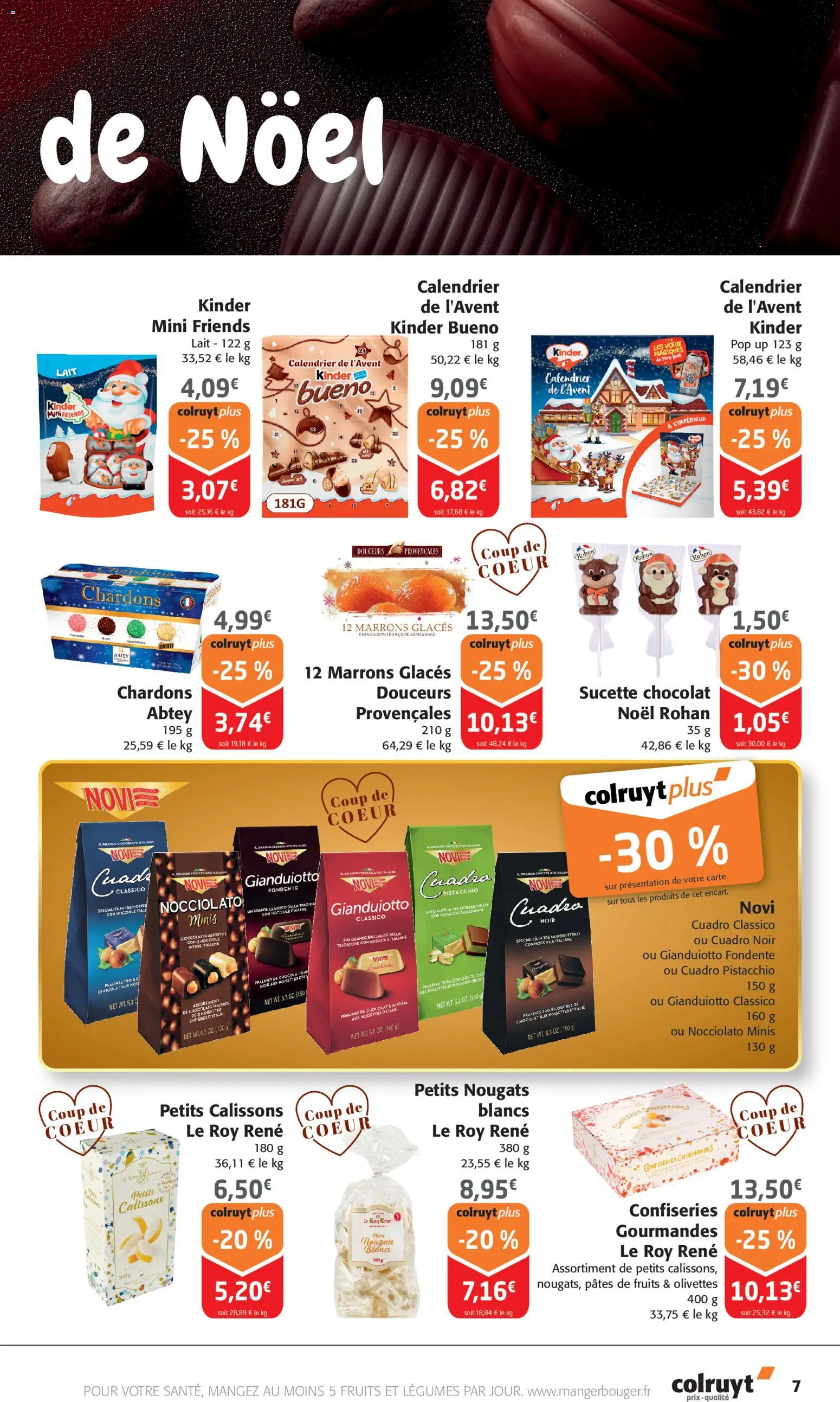 {H1} | Page: 7 | Produits: Pâtes de fruits, Couches, Calendrier de l'avent, Thé