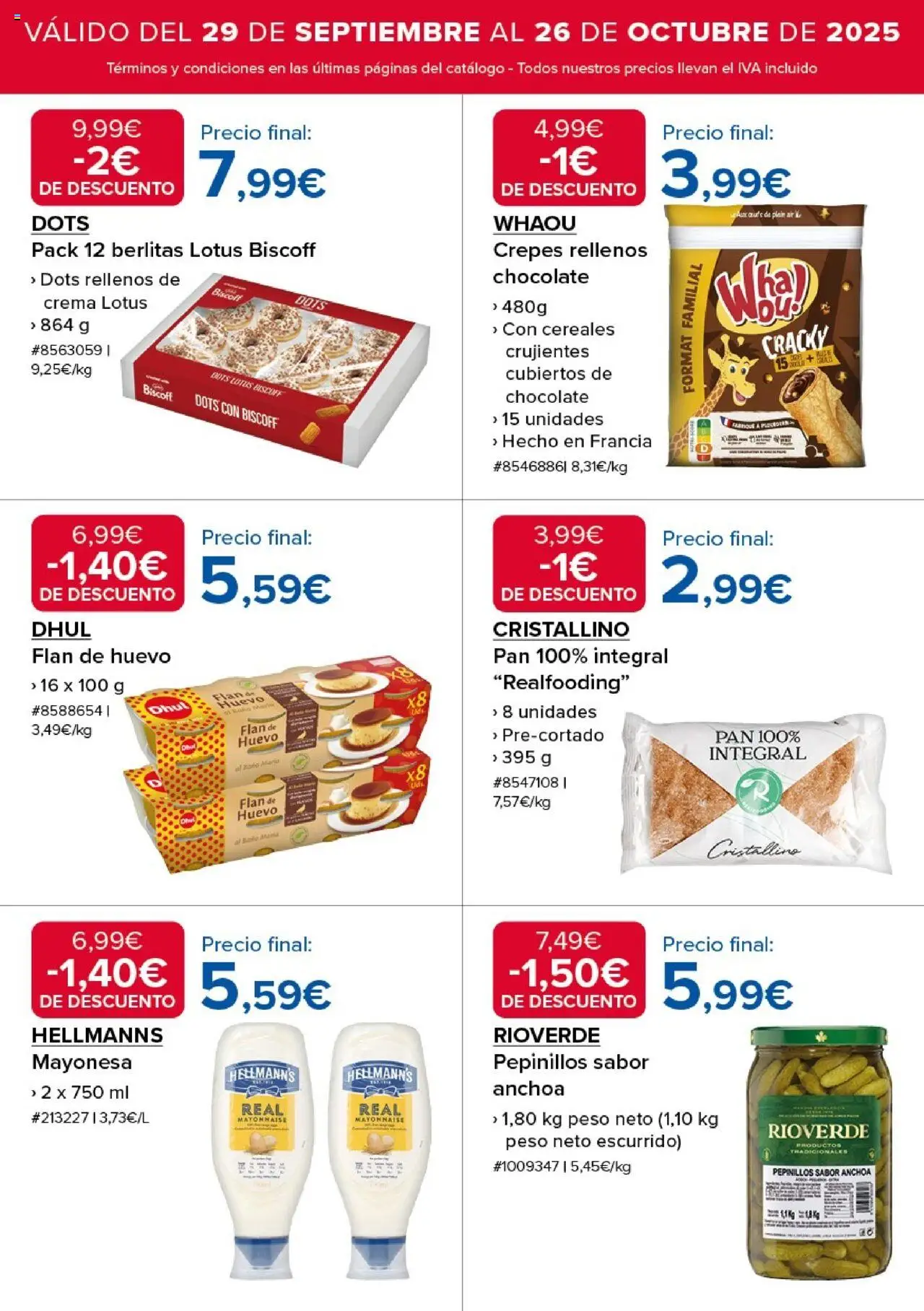 Costco catálogo │ válido desde el 29.09.2025 | Página: 15 | Productos: Pan, Chocolate, Cereales, Οθόνη προβολής
