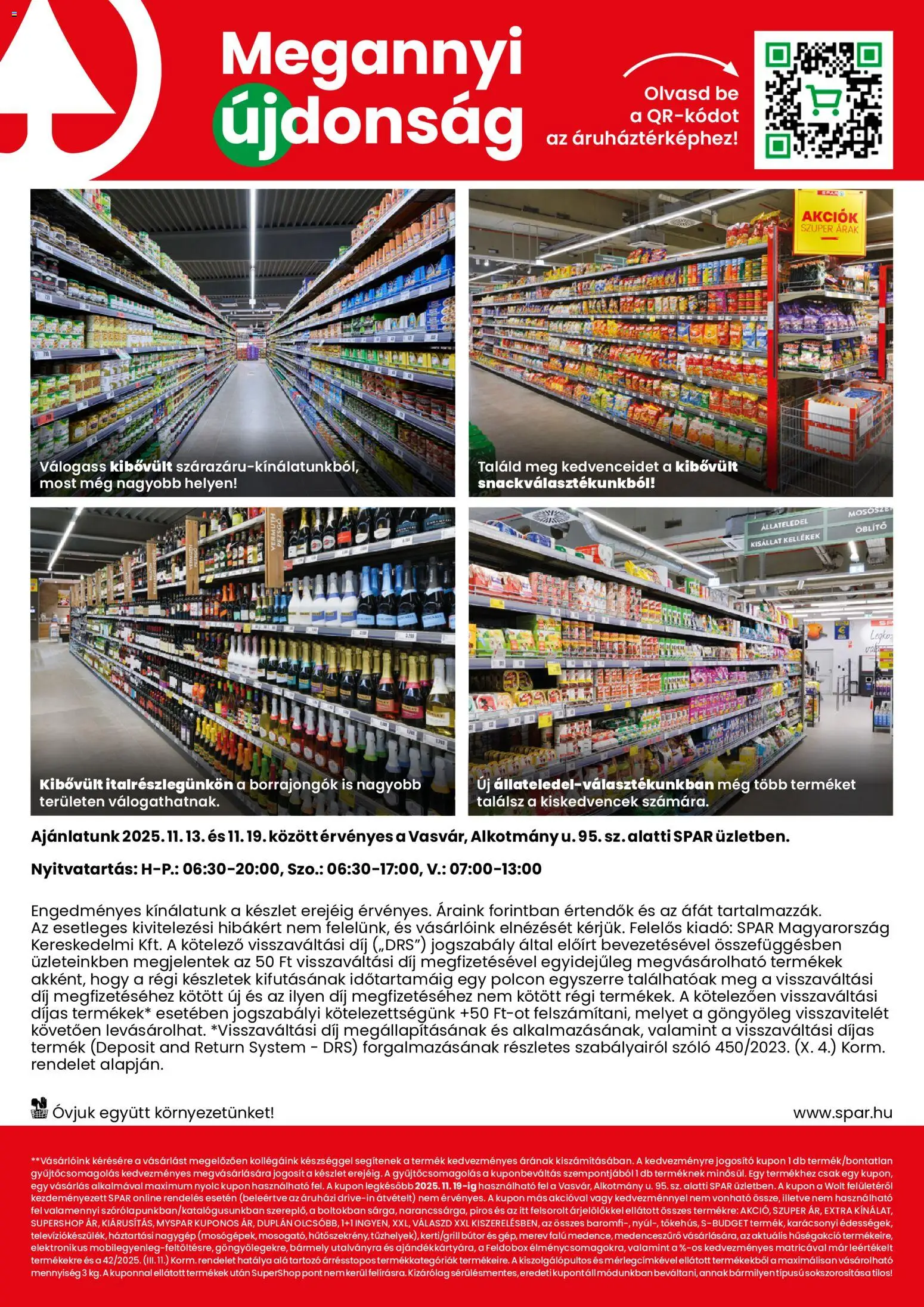 Spar akciós ujság - amely érvényes a következő dátumtól: 13.11.2025 | Oldal: 2 | Termékek: Szőlő, Bútor, Öblítő