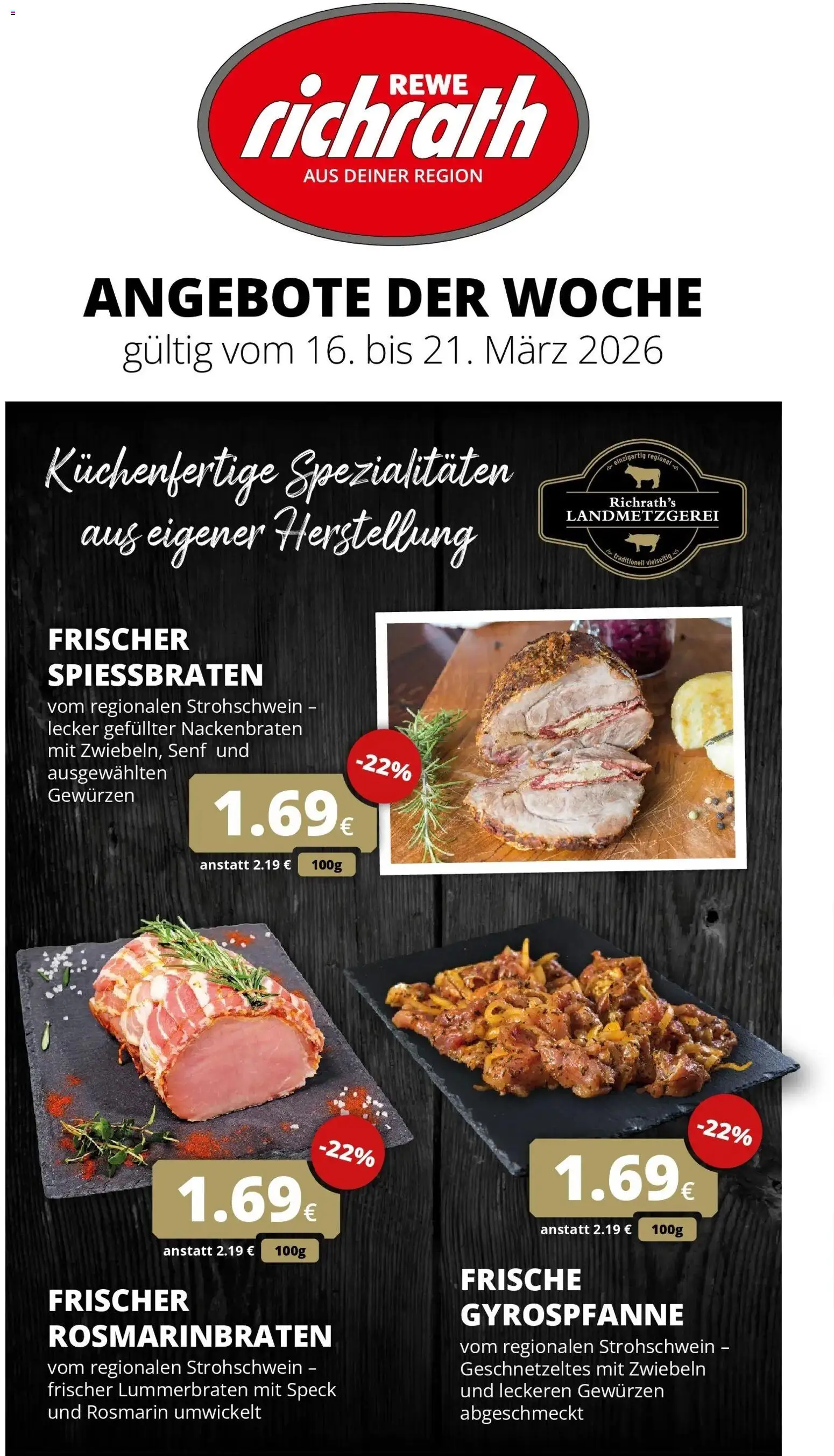 Rewe Prospekt Bergheim	 – gültig ab 15.03.2026 | Seite: 1 | Produkte: Zwiebeln