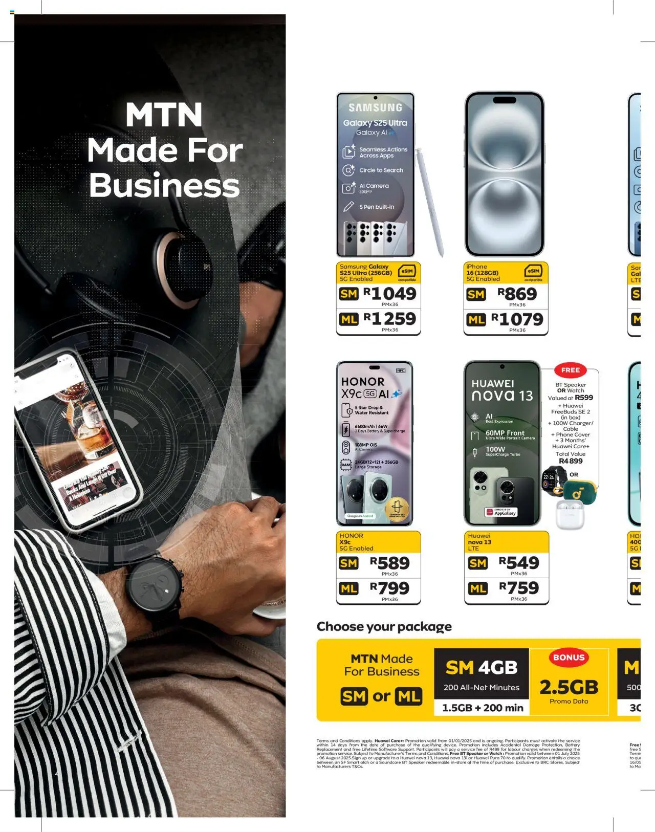MTN Business Deals │ valid from 07.08.2025 | Page: 4 | Products: Data, Phone, Watch, Cable