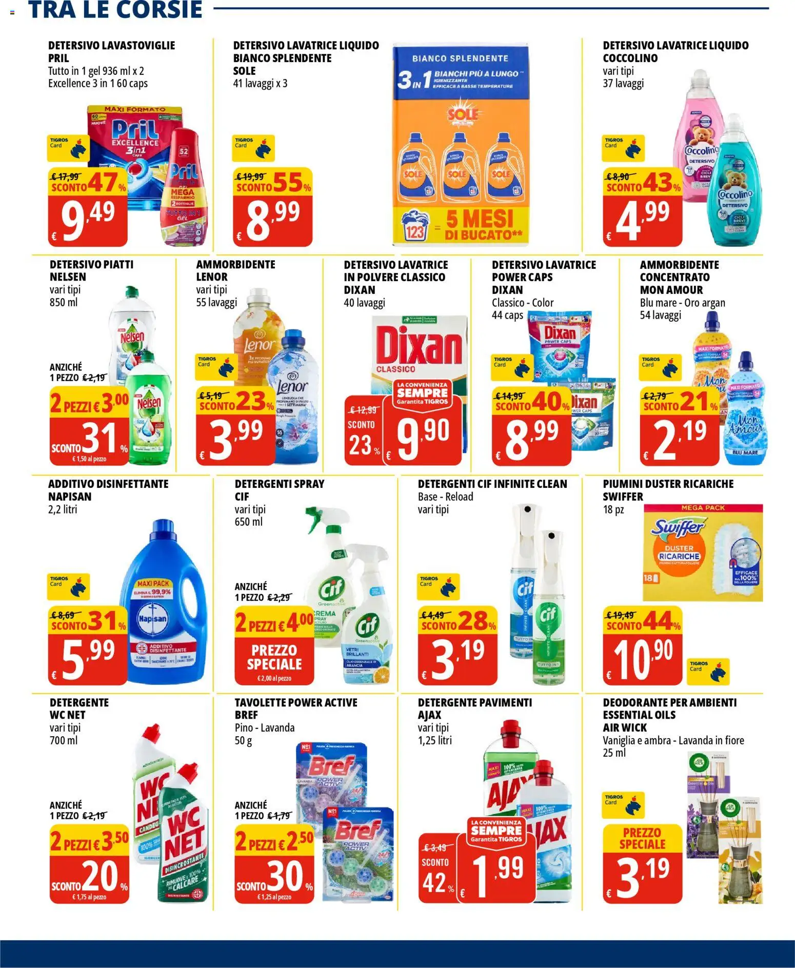 Volantino Tigros del 07.04.2026 | Pagina: 19 | Prodotti: Lavastoviglie, Arancia, Lavanda, WC