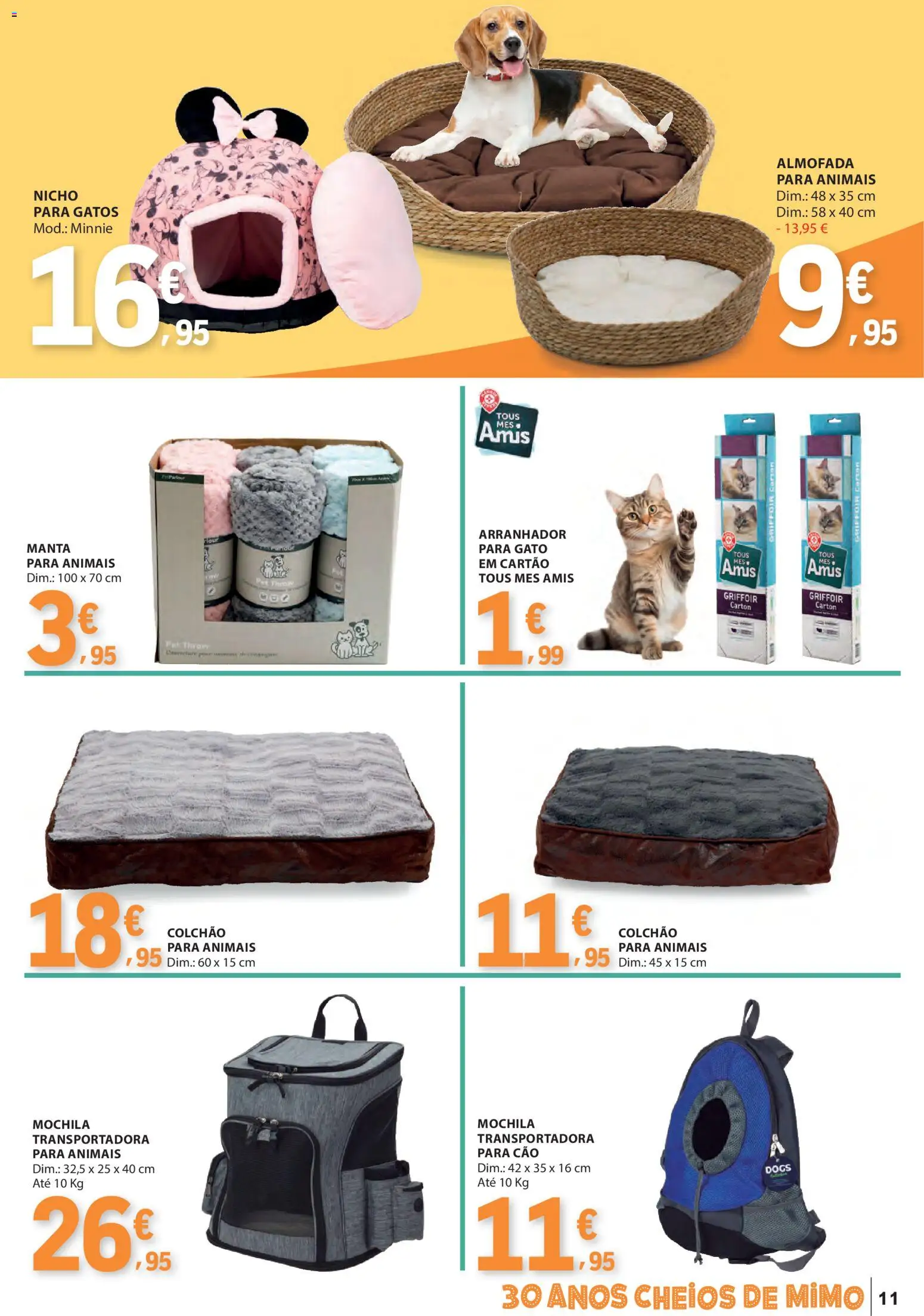 E.Leclerc Animal │ válido de 27.01.2026 | Página: 11 | Produtos: Mochila, Colchão, Almofada