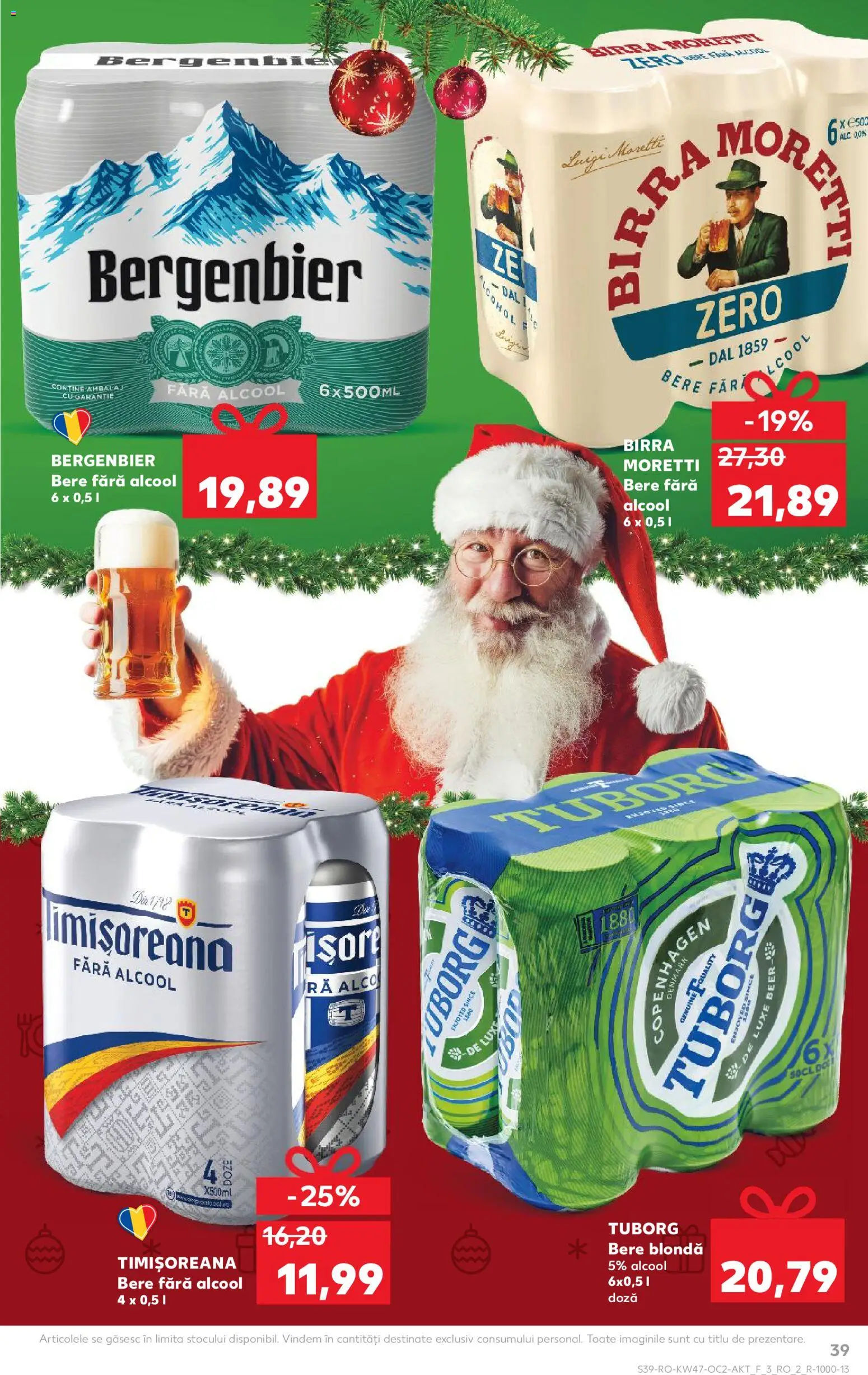 Noul catalog Kaufland – valabil de la 19.11.2025 | Pagină: 39 | Produse: Bere, Plastik Kulübe