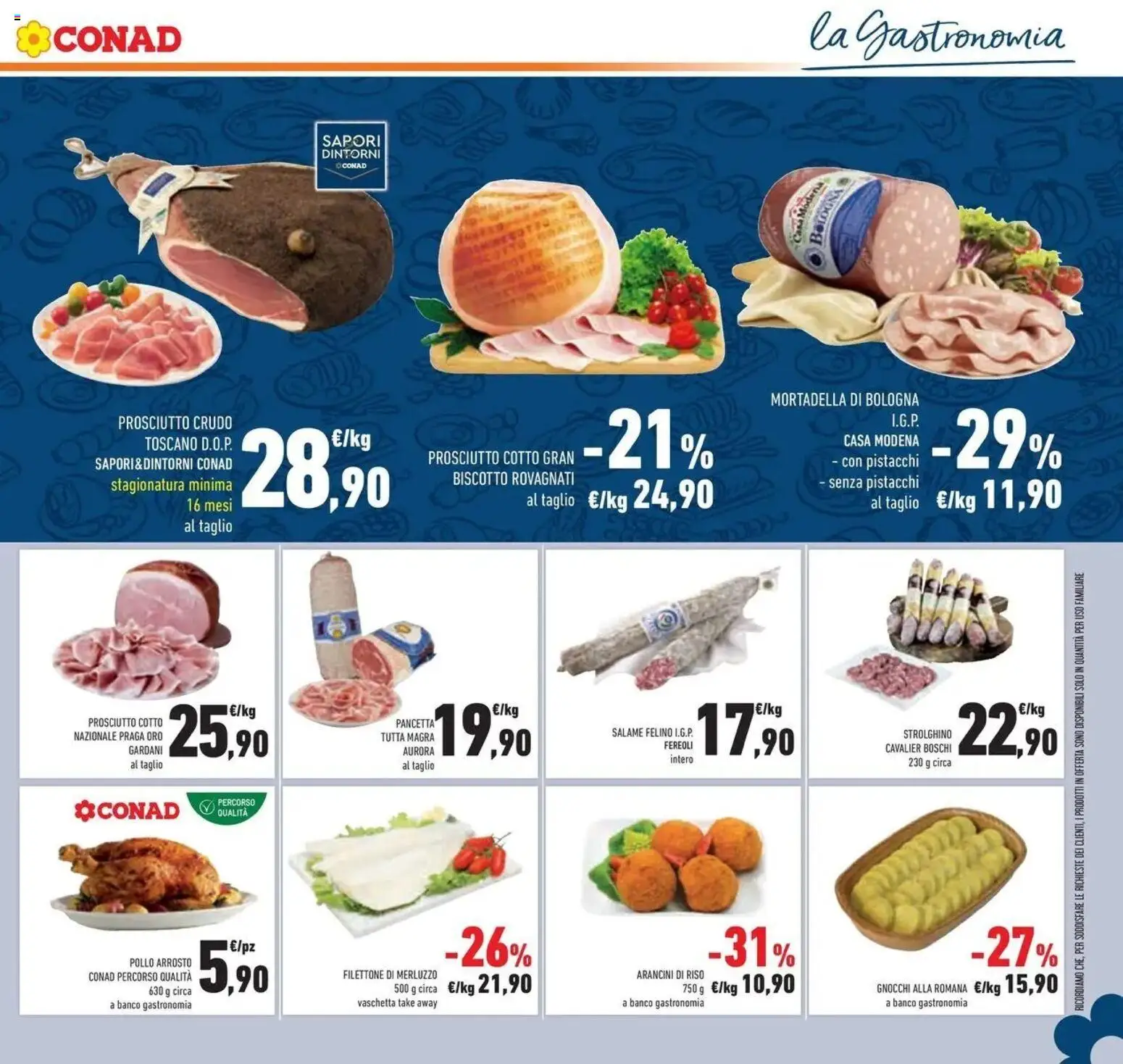 Volantino Conad del 25.02.2026 | Pagina: 13 | Prodotti: Pollo, Riso, Pancetta, Gnocchi