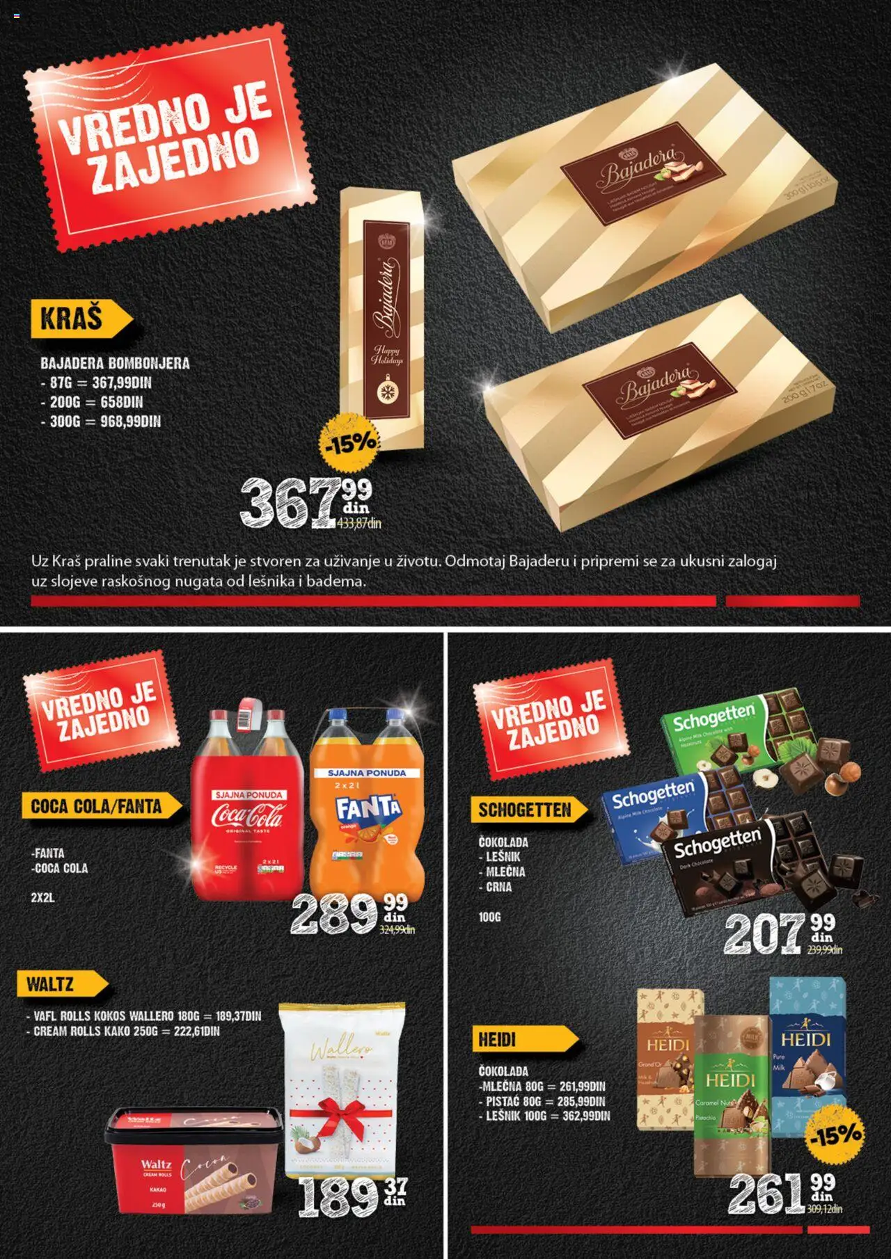 Idea katalog - važi od 16.10.2025 | Strana: 15 | Proizvode: Coca Cola, Bombonjera, Lešnik, Čokolada