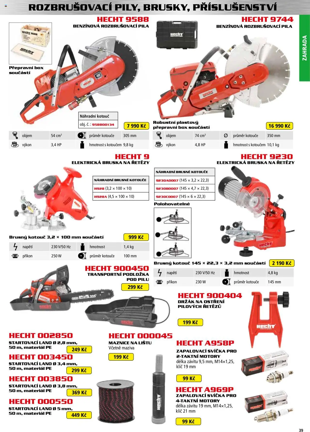 Hecht katalog - Jaro-léto 2025 od 22.04.2025 | Strana: 39 | Produkty: Zahrada, Hecht, Bruska, Pila