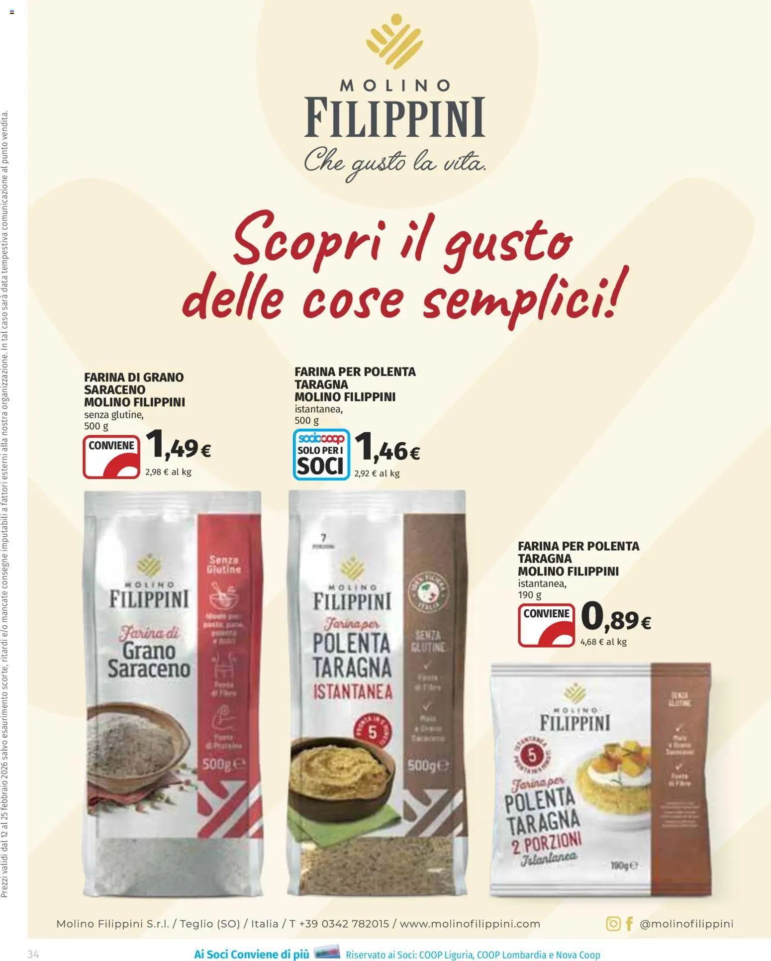 Volantino Ipercoop del 12.02.2026 | Pagina: 34 | Prodotti: Farina, Data