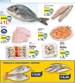 Anteprima del volantino Esselunga S volantino valido a partire dal 08.04.2026 | Pagina: 16 | Prodotti: Salmone, Pesce, Mazzancolle, Branzino
