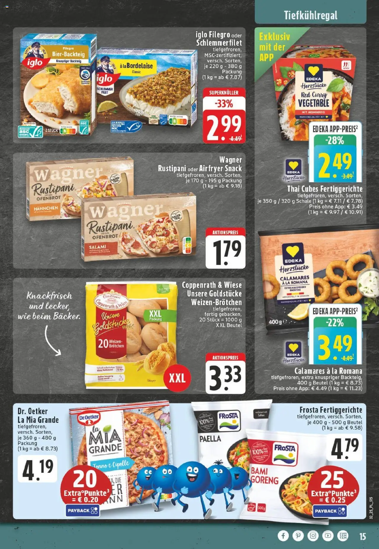 Edeka prospekt Düsseldorf-Derendorf	 - gültig ab dem 03.08.2025 | Seite: 15 | Produkte: Jasminreis, Iglo, Frosta, Fertiggerichte