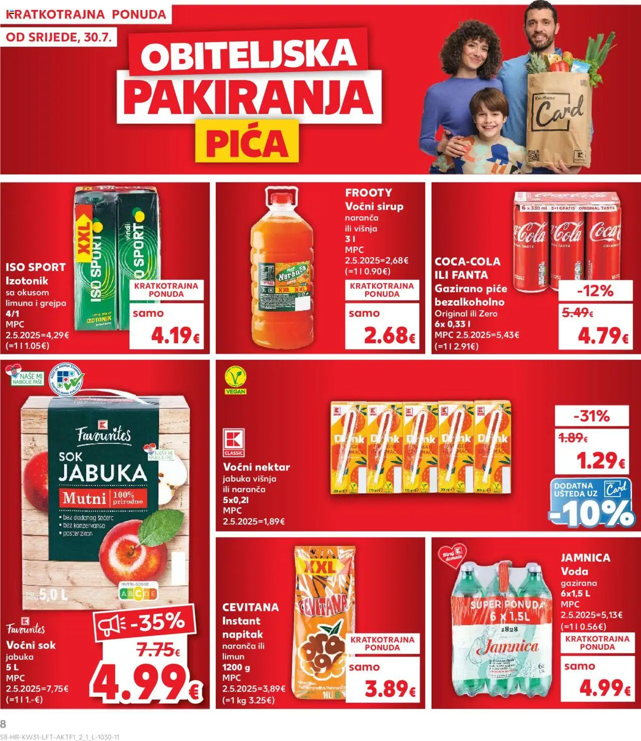 Kaufland katalog | vrijedi od 30.07.2025 | Stranica: 8 | Proizvodi: Sok, Voda, Limun, Sirup