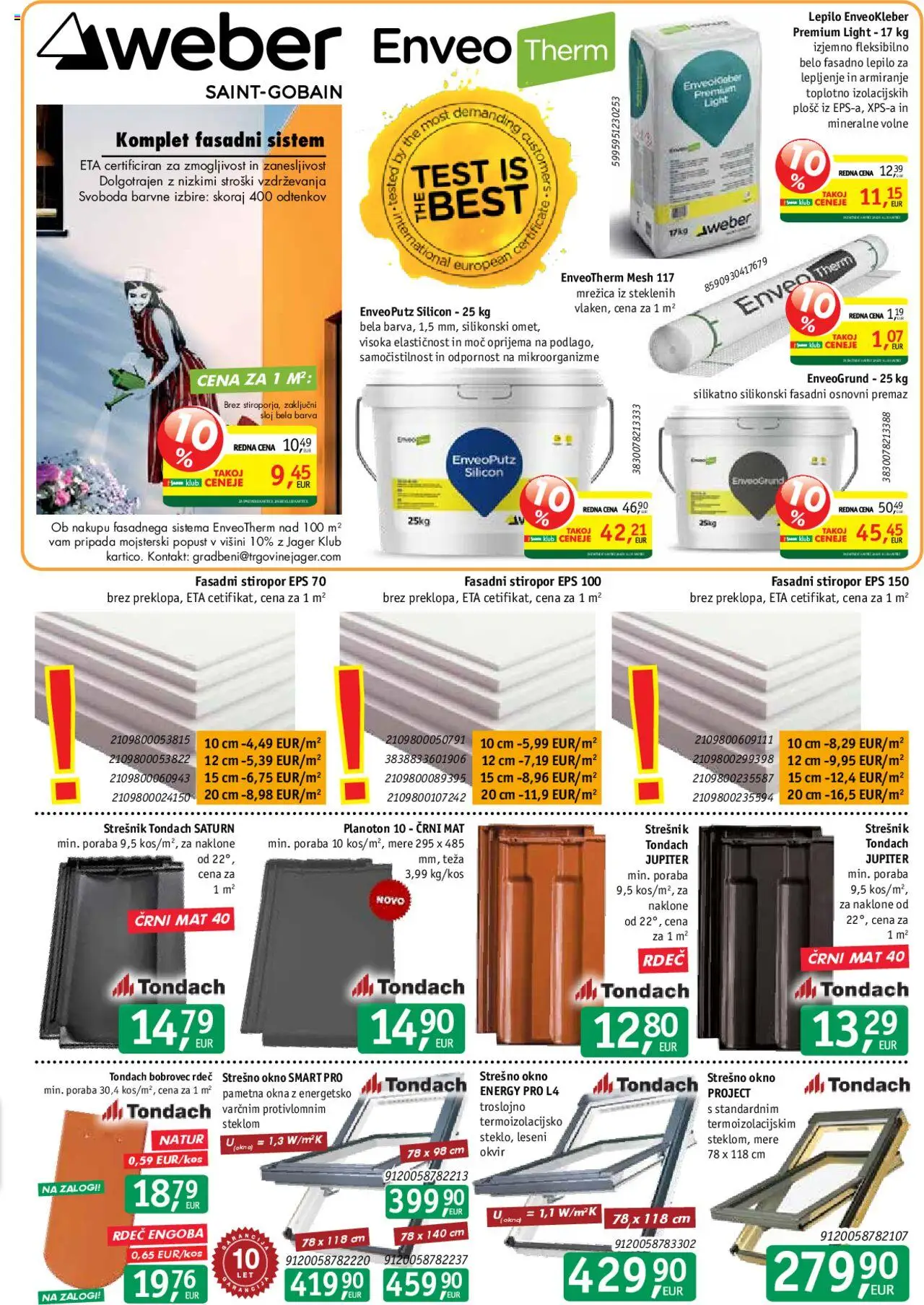 Novi Jager katalog ponudbe – veljaven od 15.10.2025 | Stran: 5 | Izdelki: Okno, Mrežica, Lepilo, Barva