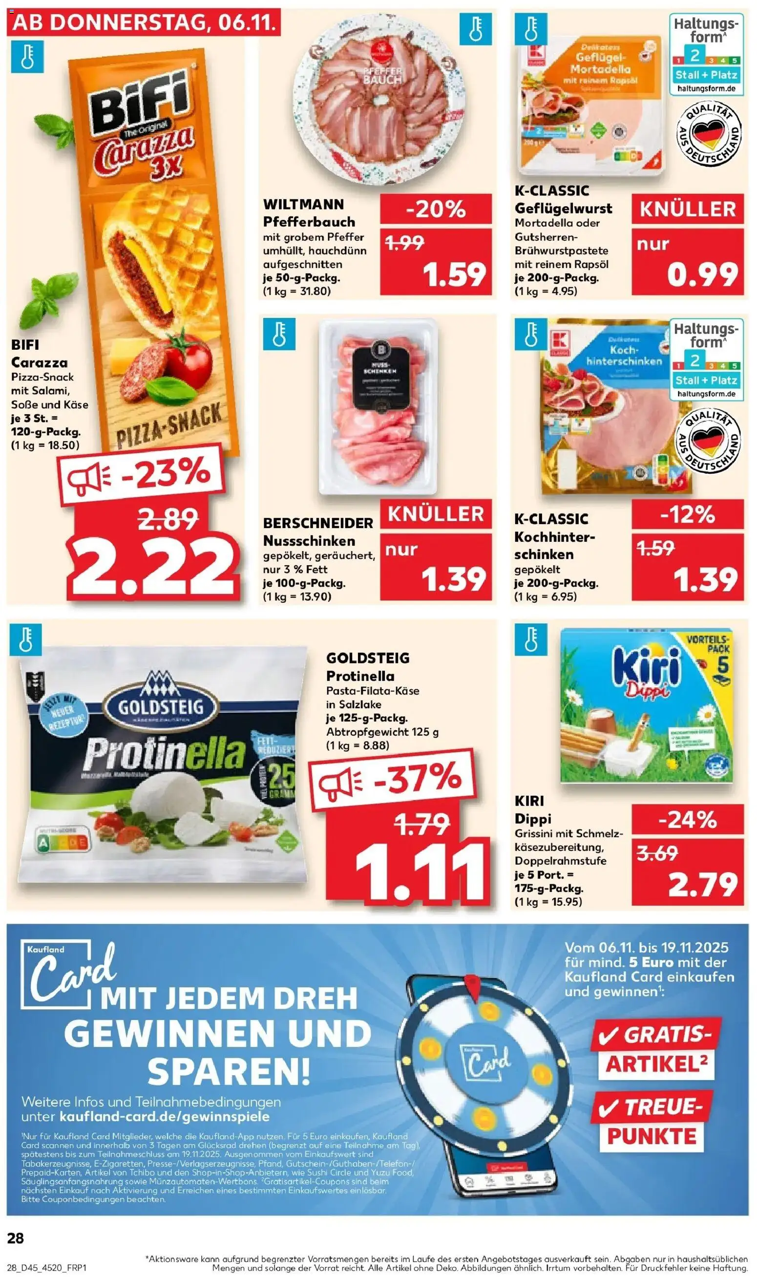 Kaufland prospekt Garbsen	 – gültig ab 06.11.2025 | Seite: 28 | Produkte: Käse, Mozzarella, Soße, Schinken