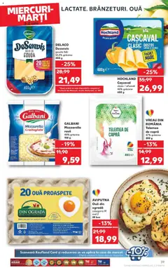 Catalog Kaufland - Timişoara – valabil de la 02.07.2025 | Pagină: 39 | Produse: Light Kedi Konservesi, Cașcaval, Mozzarella, Ouă