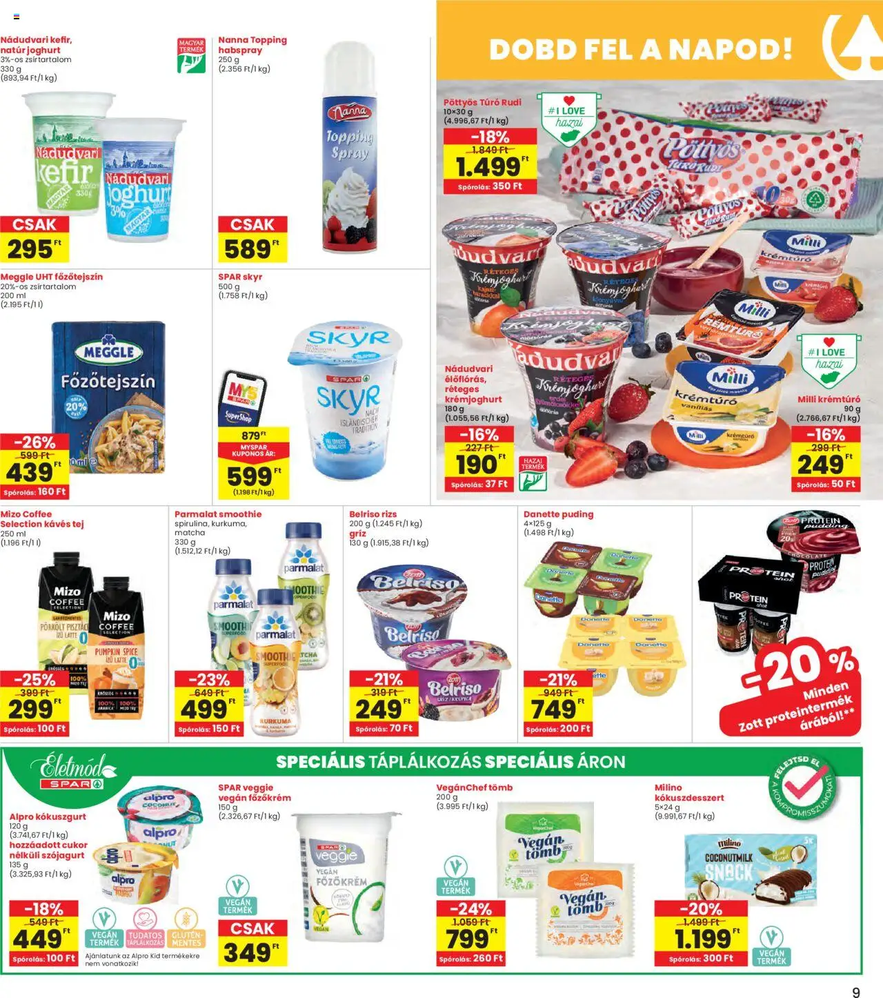 Interspar akciós ujság - amely érvényes a következő dátumtól: 16.10.2025 | Oldal: 9 | Termékek: Alpro, Rizs, Túró, Cukor