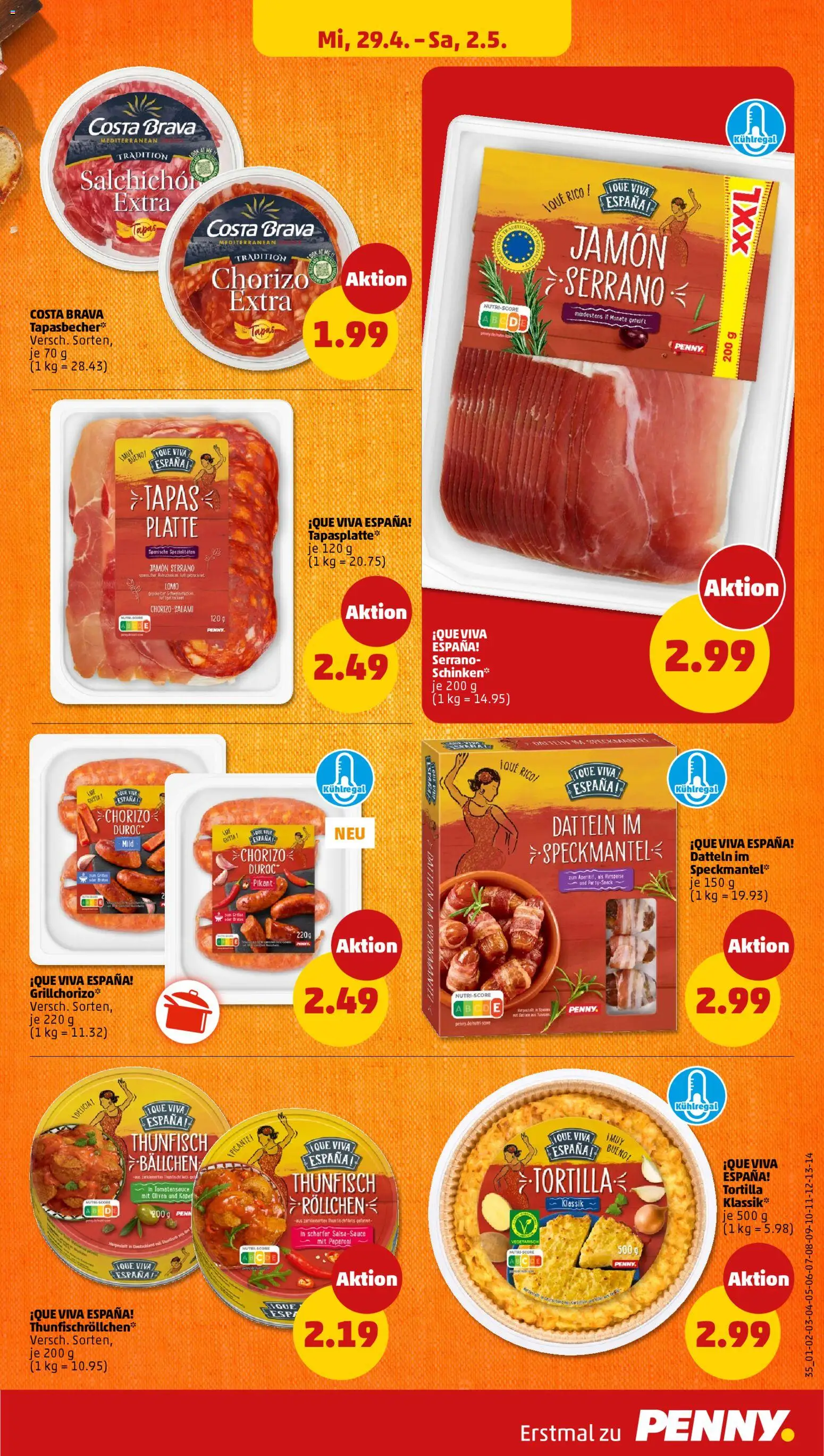 Penny Prospekt 	 – gültig ab 27.04.2026 | Seite: 39 | Produkte: Thunfisch, Serrano schinken, Schinken