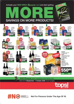 Tops at Spar specials catalogue – valid from 08.09.2025