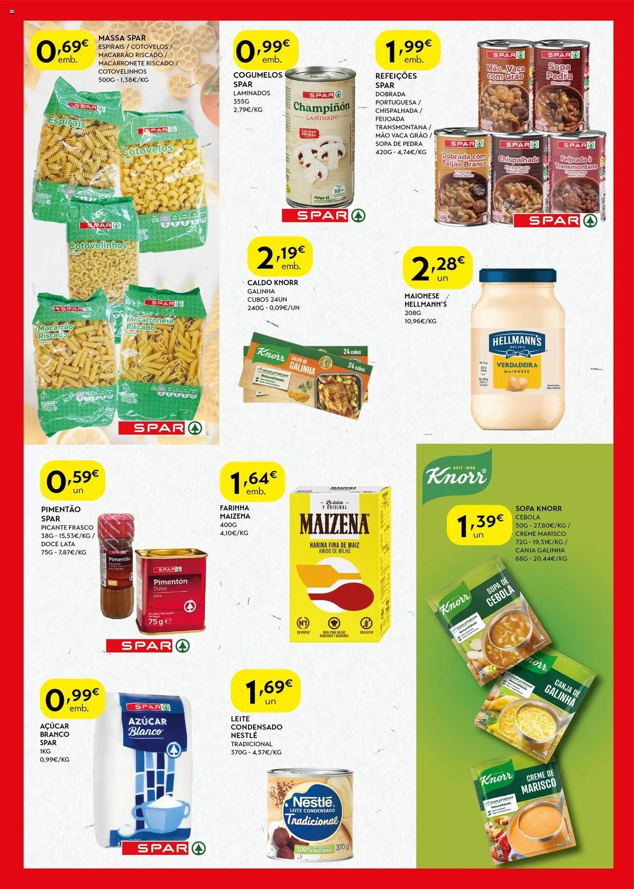 Spar folheto │ válido de 14.10.2025 | Página: 3 | Produtos: Cebola, Maionese, Açúcar, Massa