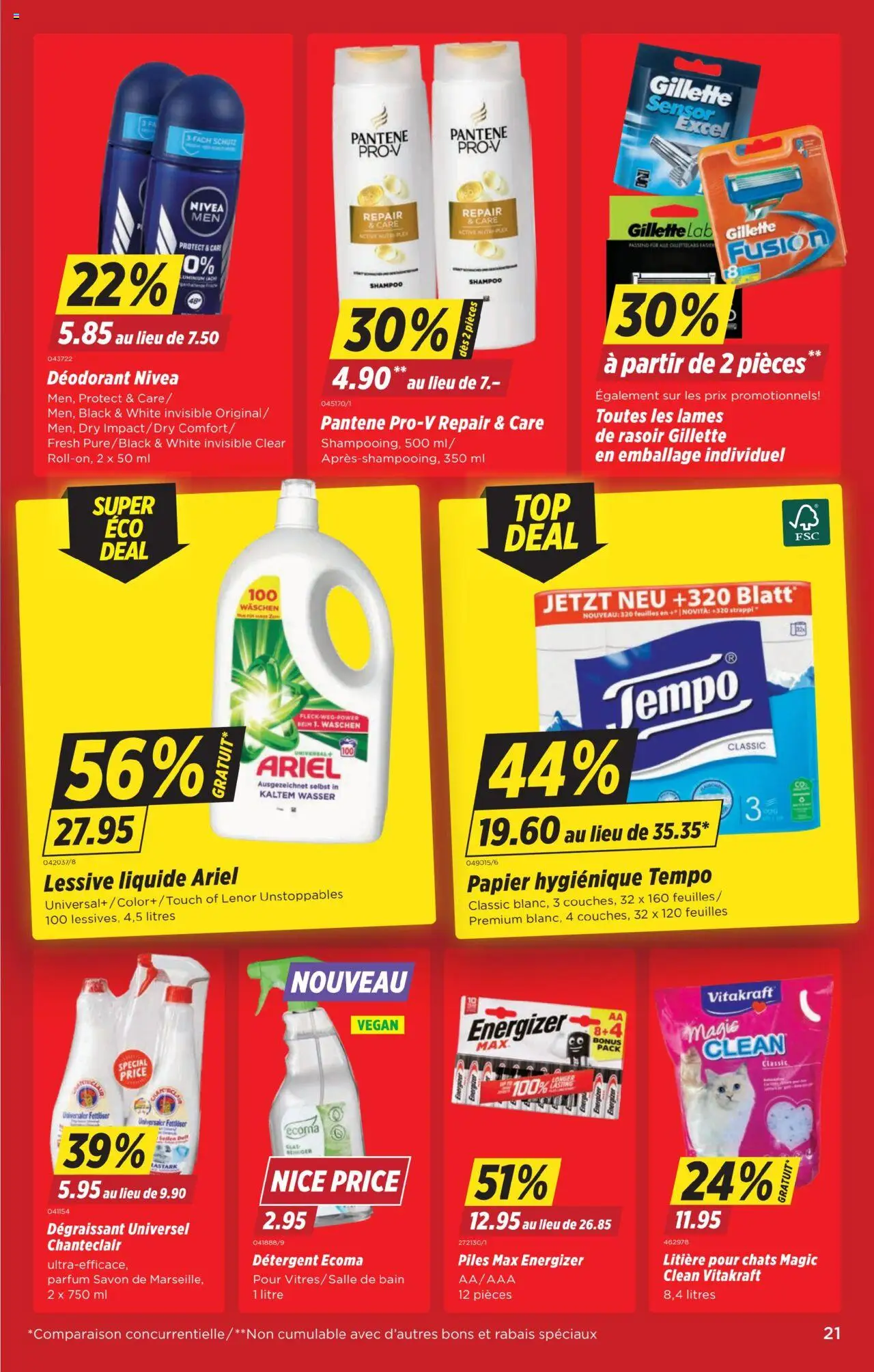 Denner Aktionen FR ab 19.08.2025 | Seite: 21 | Produkte: Parfüm, Shampoo, Deodorant, Wasser