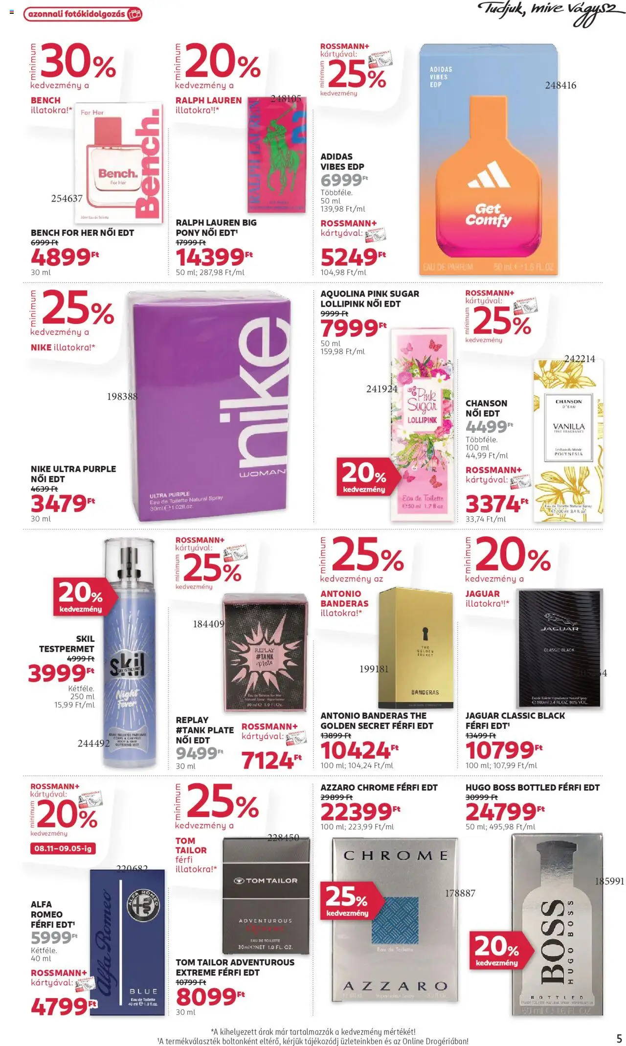 Rossmann akciós ujság - amely érvényes a következő dátumtól: 25.08.2025 | Oldal: 5 | Termékek: Testpermet, Body, Parfüm
