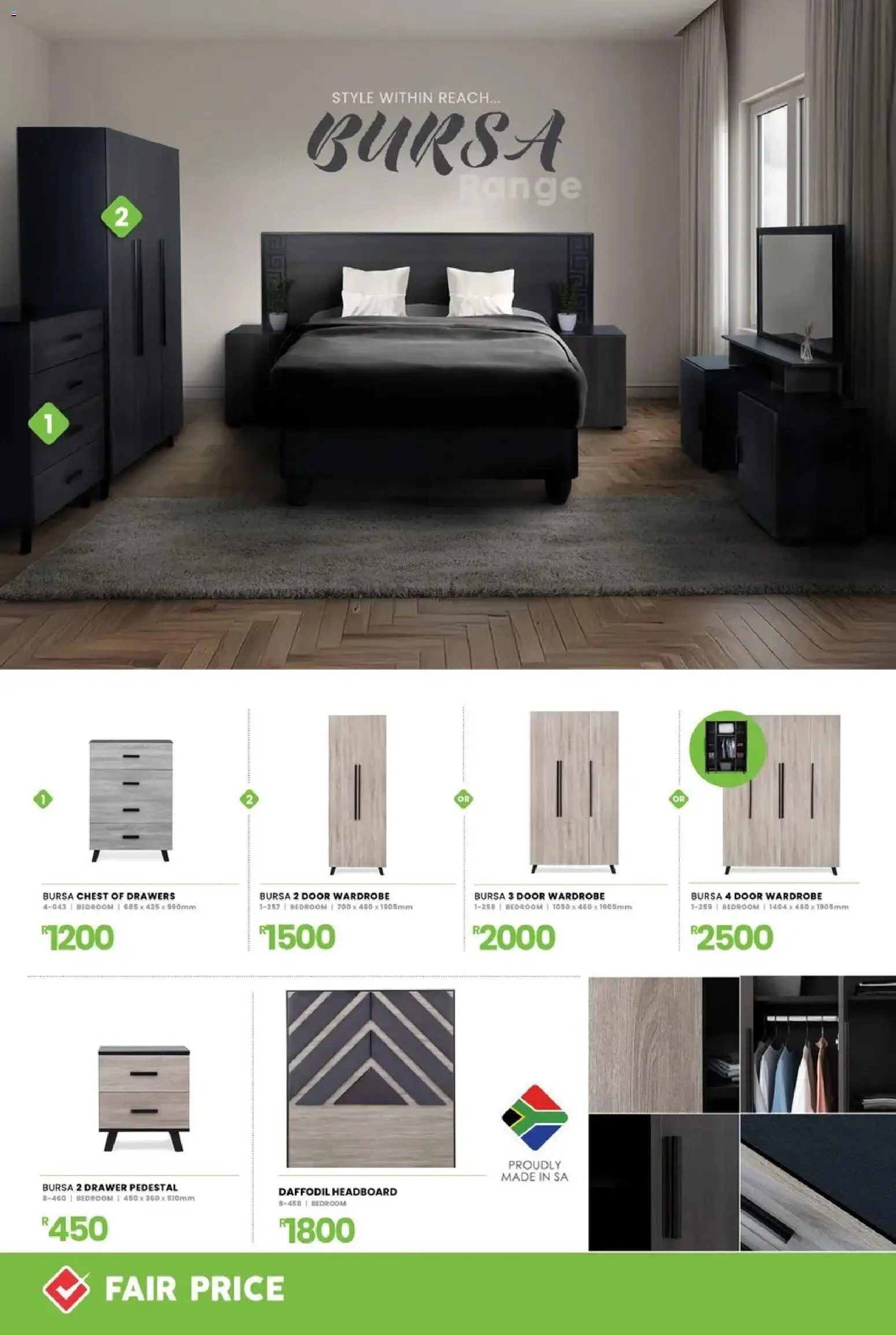 New Fair Price catalogue – valid from 01.03.2026 | Page: 14 | Products: Pedestal, Headboard, Drawer pedestal, Chest of drawers