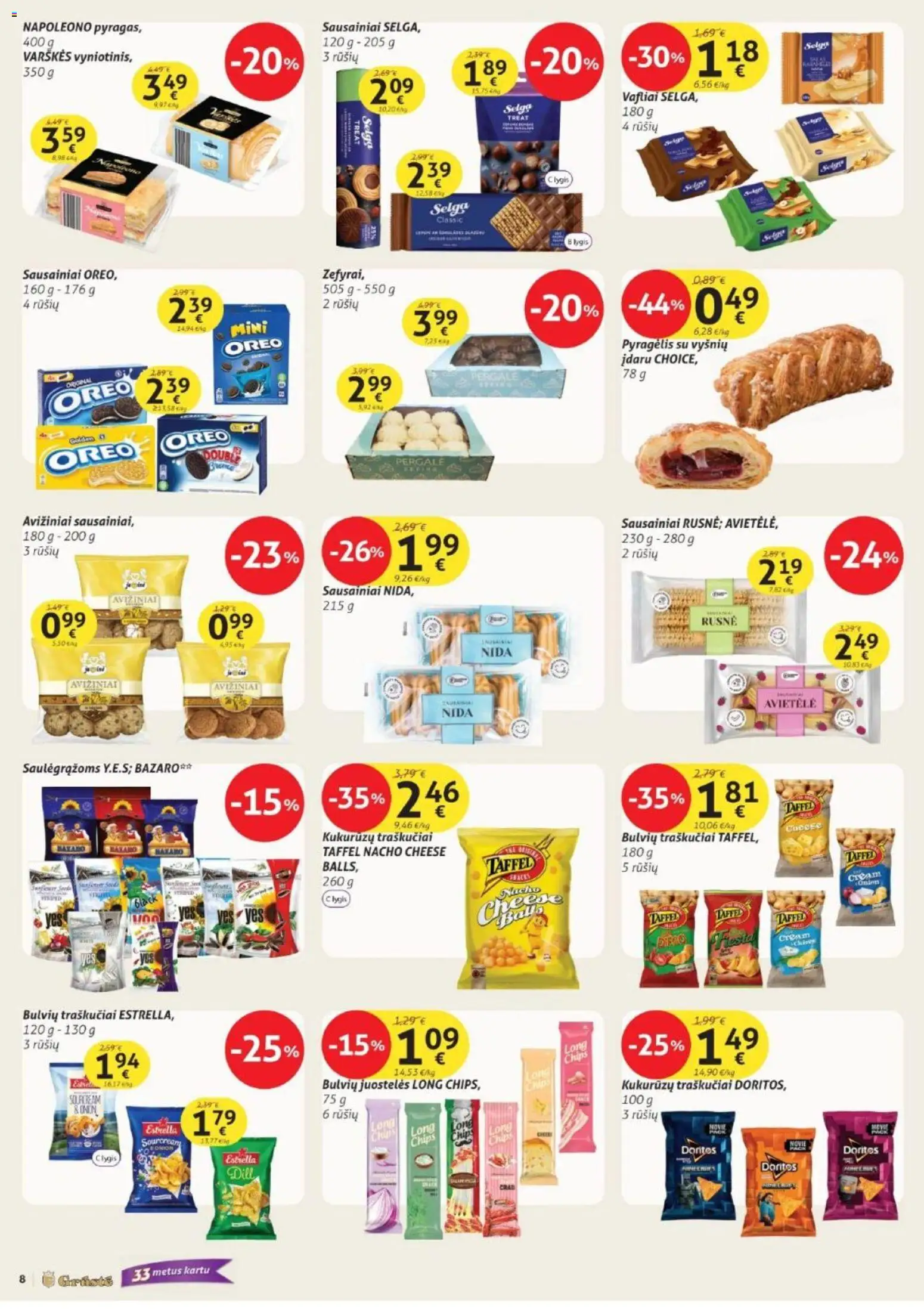 GRUSTE akcijos nuo 21.11.2025 | Puslapis: 8 | Prekių: Sausainiai, Vafliai, Traškučiai