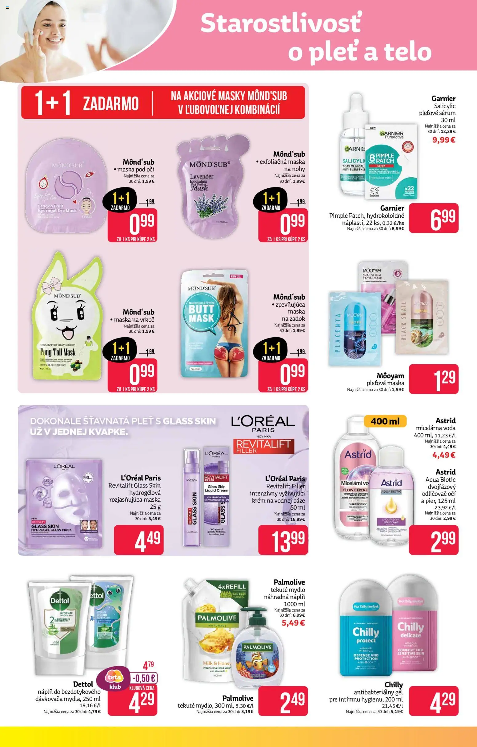 Nové Teta drogerie akcie – leták je platný od 16.03.2026 | Strana: 6 | Produkty: Odličovač, Odličovač očí, Voda, Dettol