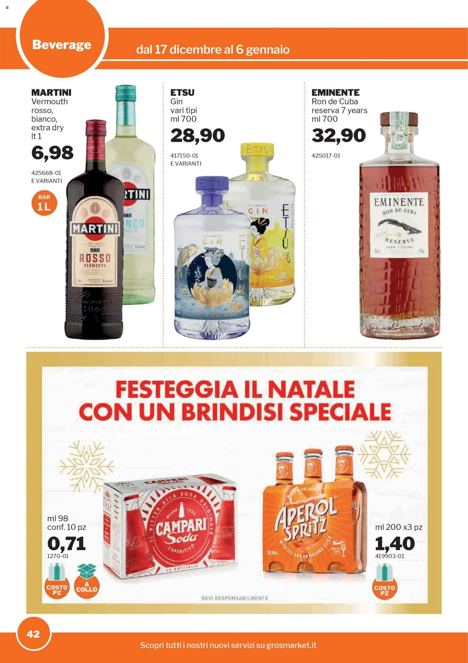 Volantino Sogegross del 17.12.2025 | Pagina: 42 | Prodotti: Aperol