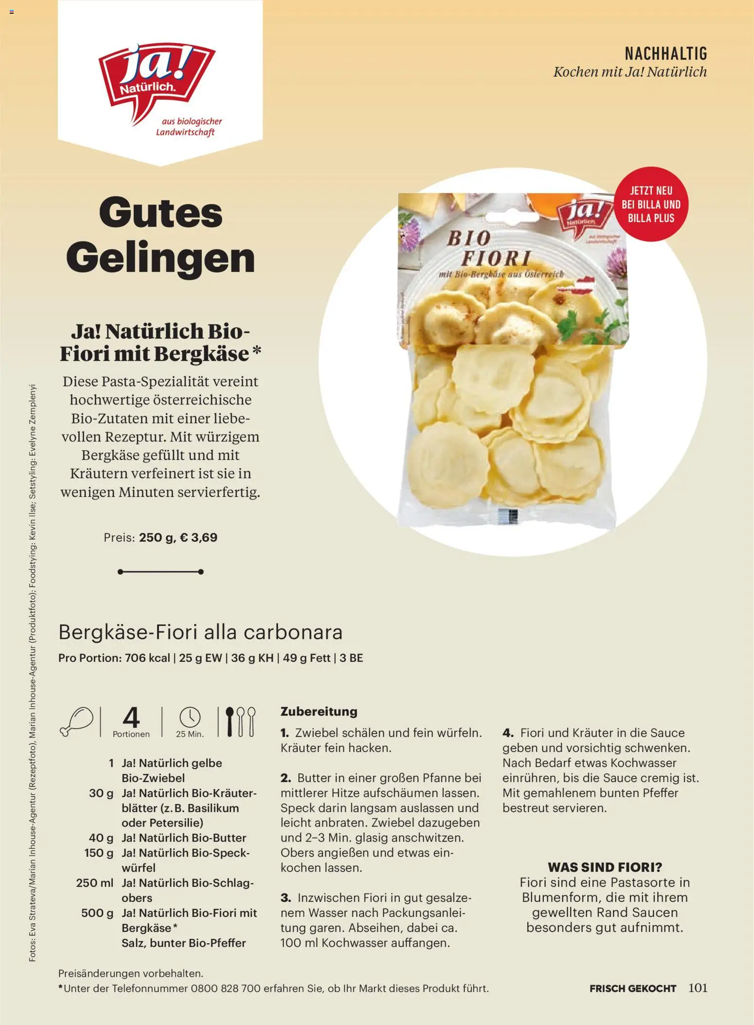 Billa  Frisch Gekocht gültig ab 01.03.2026 | Seite: 99 | Produkte: Wasser, Pfeffer, Petersilie, Butter