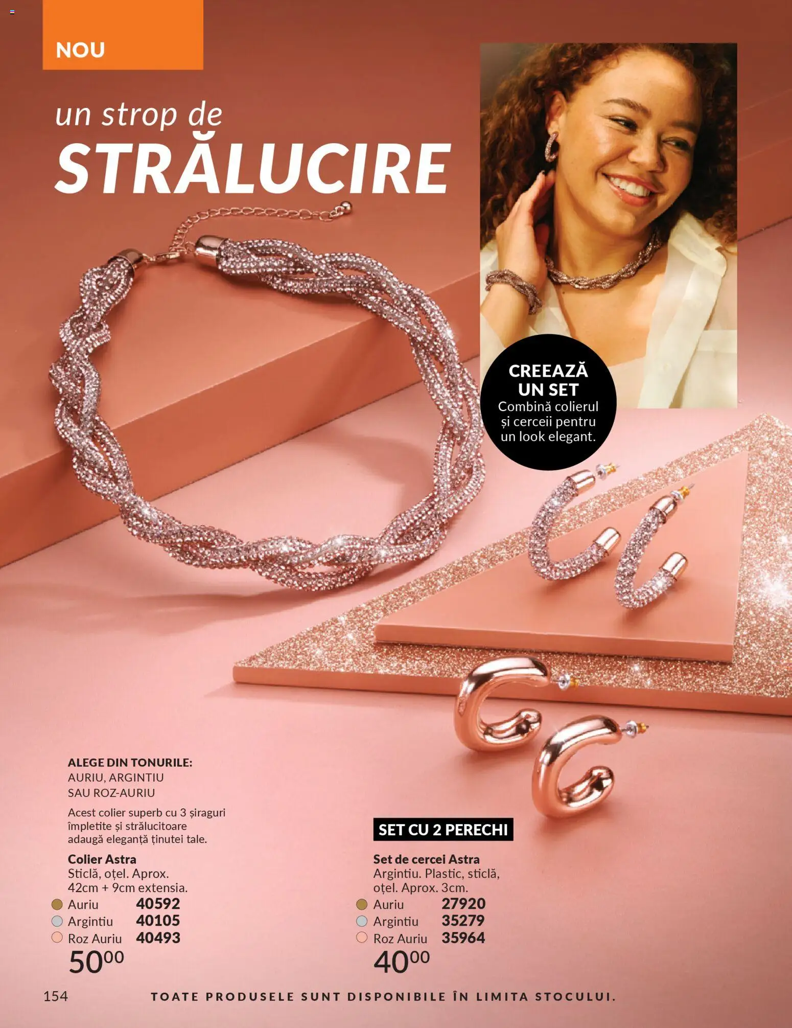 Noul catalog Avon – valabil de la 01.12.2025 | Pagină: 154 | Produse: Cercei, Colier