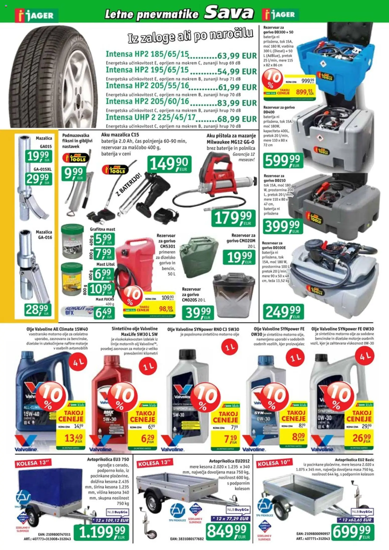 Novi Jager katalog ponudbe – veljaven od 11.03.2026 | Stran: 11 | Izdelki: Baterija, Teza, Baterije, Olje