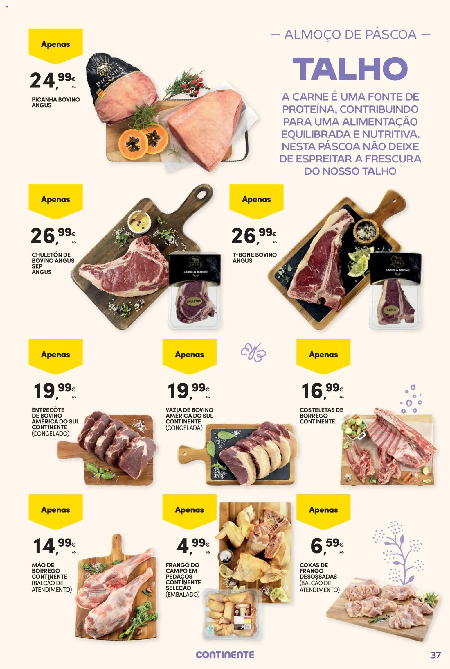 Continente - Nesta Páscoa, alimente a tradição │ válido de 17.03.2026 | Página: 37 | Produtos: Boné, Frango, Carne