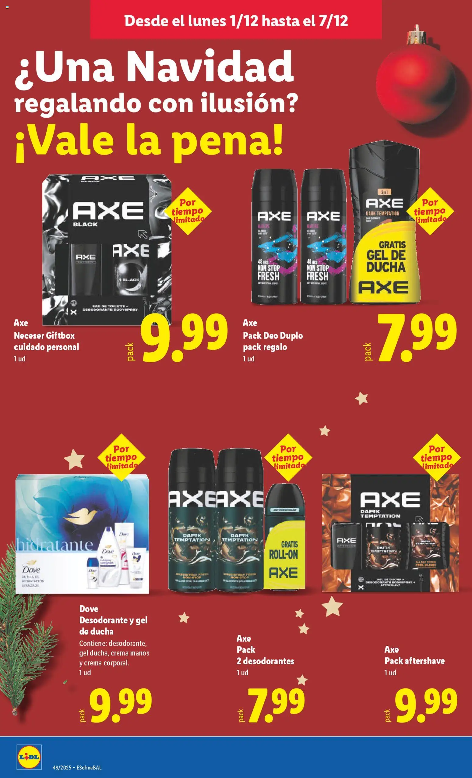 Lidl folleto │ válido desde el 01.12.2025 | Página: 32 | Productos: Gel de ducha, Desodorante, Crema, Neceser
