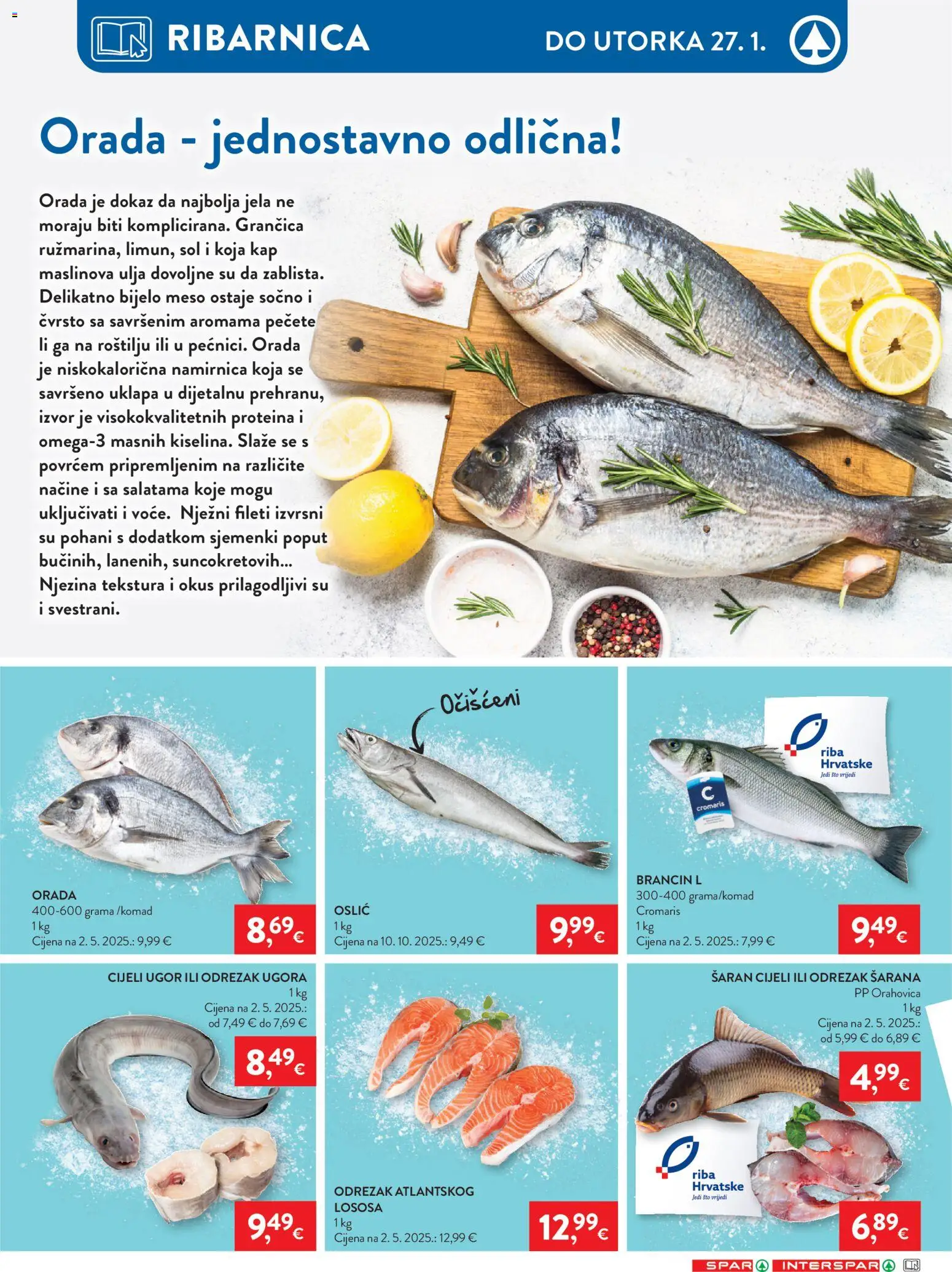 Spar katalog | vrijedi od 21.01.2026 | Stranica: 13 | Proizvodi: Meso, Riba, Brancin, Oslić