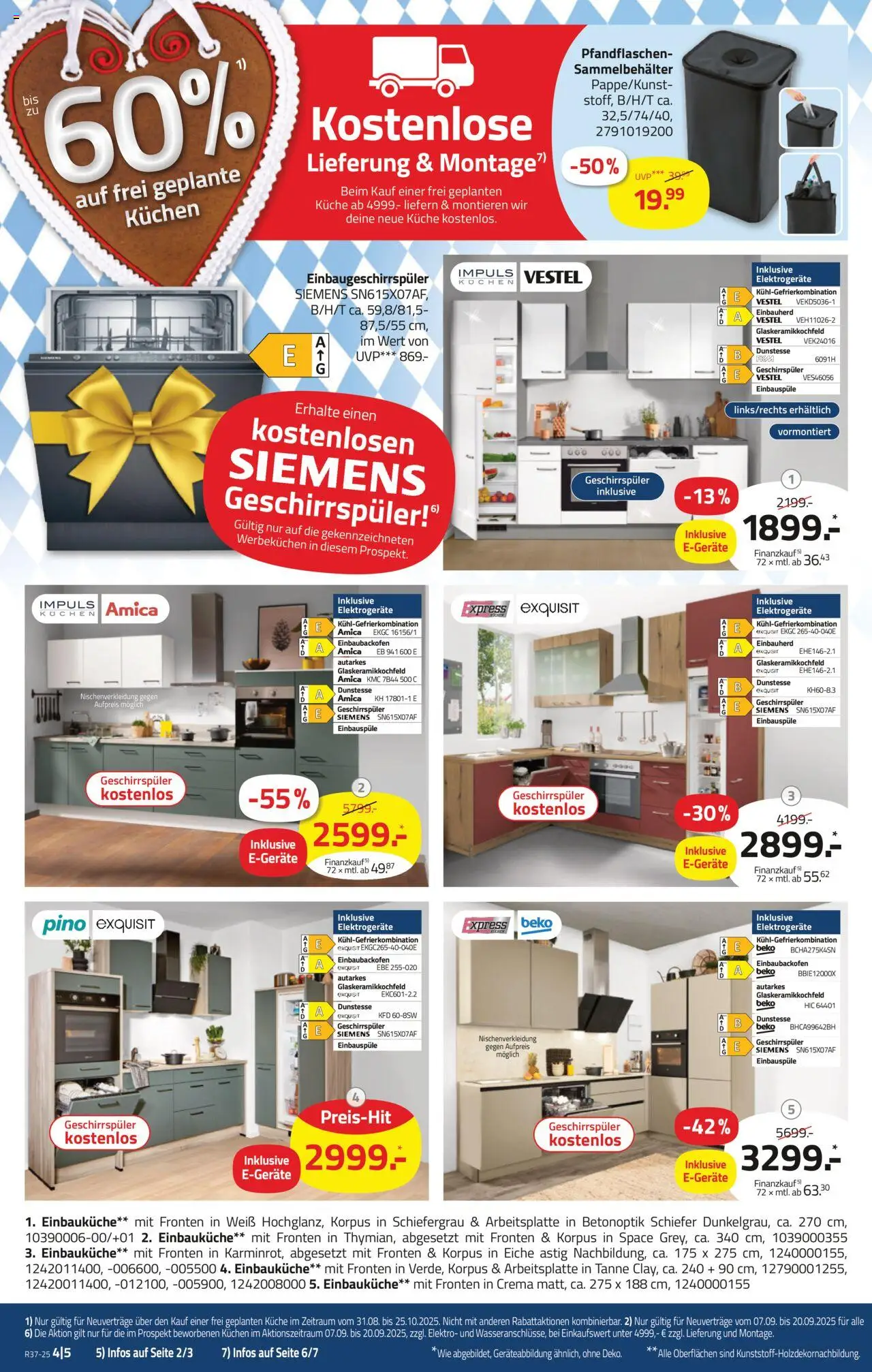 Roller Prospekt 	 – gültig ab 07.09.2025 | Seite: 4 | Produkte: Geschirrspüler, Einbauküche, Küche, Kuchen