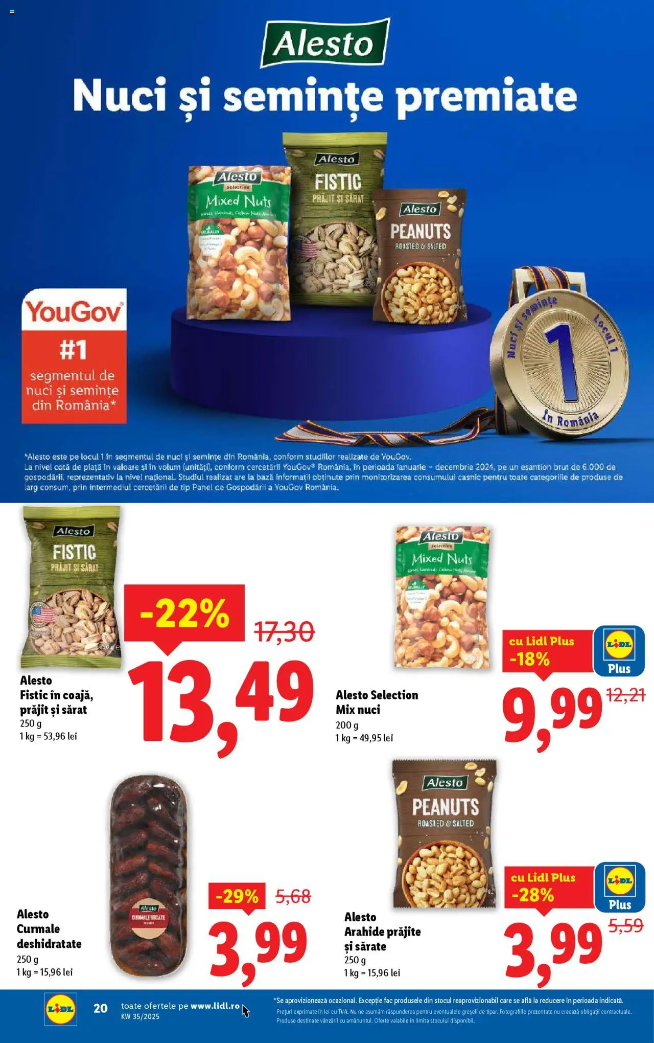 Catalog Lidl – valabil de la 25.08.2025 | Pagină: 20 | Produse: Arahide, Semințe, Fistic, Nuci