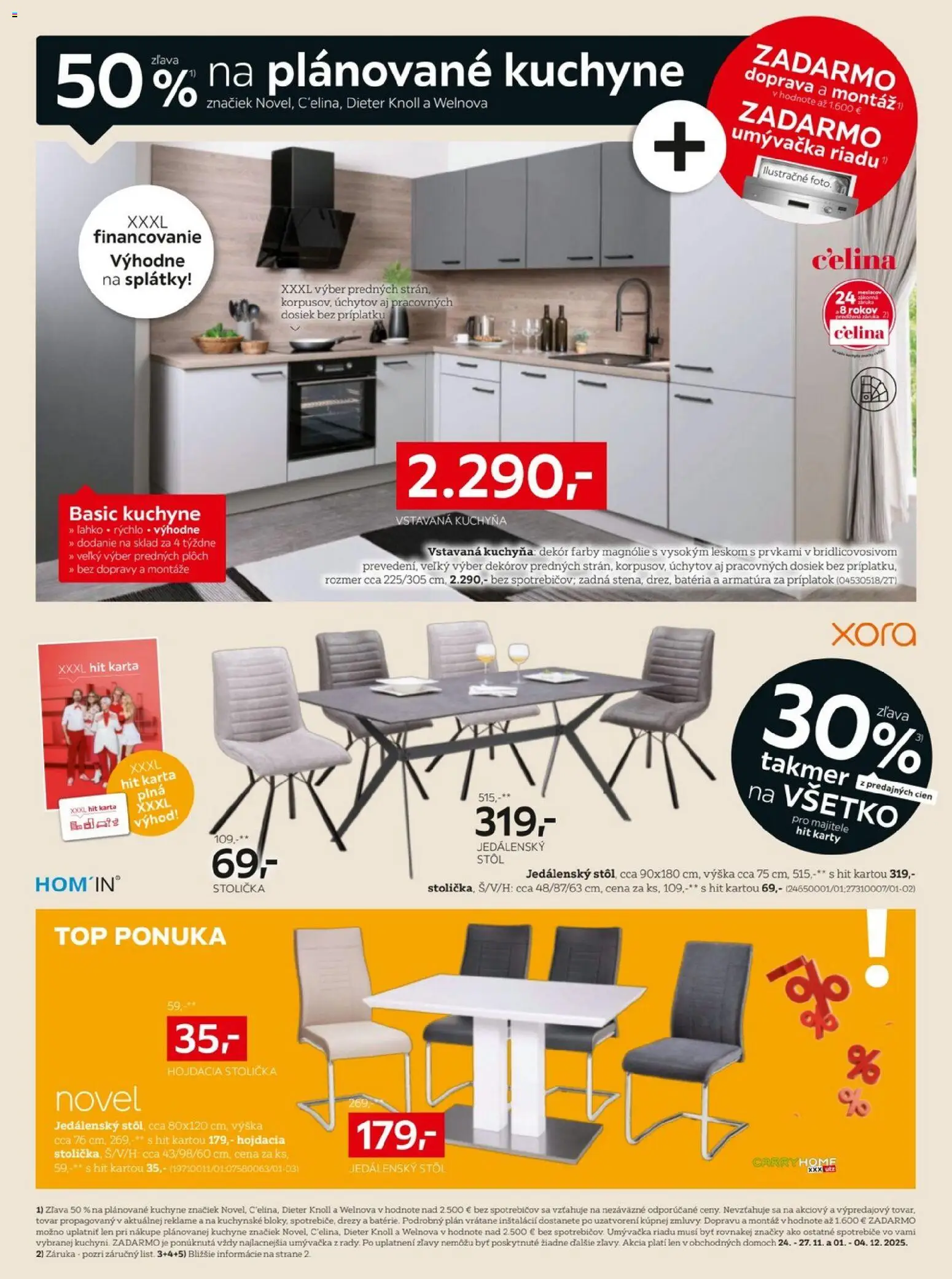 Nové XXXLutz akcie – leták je platný od 24.11.2025 | Strana: 8 | Produkty: Drezy, Kuchyňa, Jedálenský stôl, Stôl
