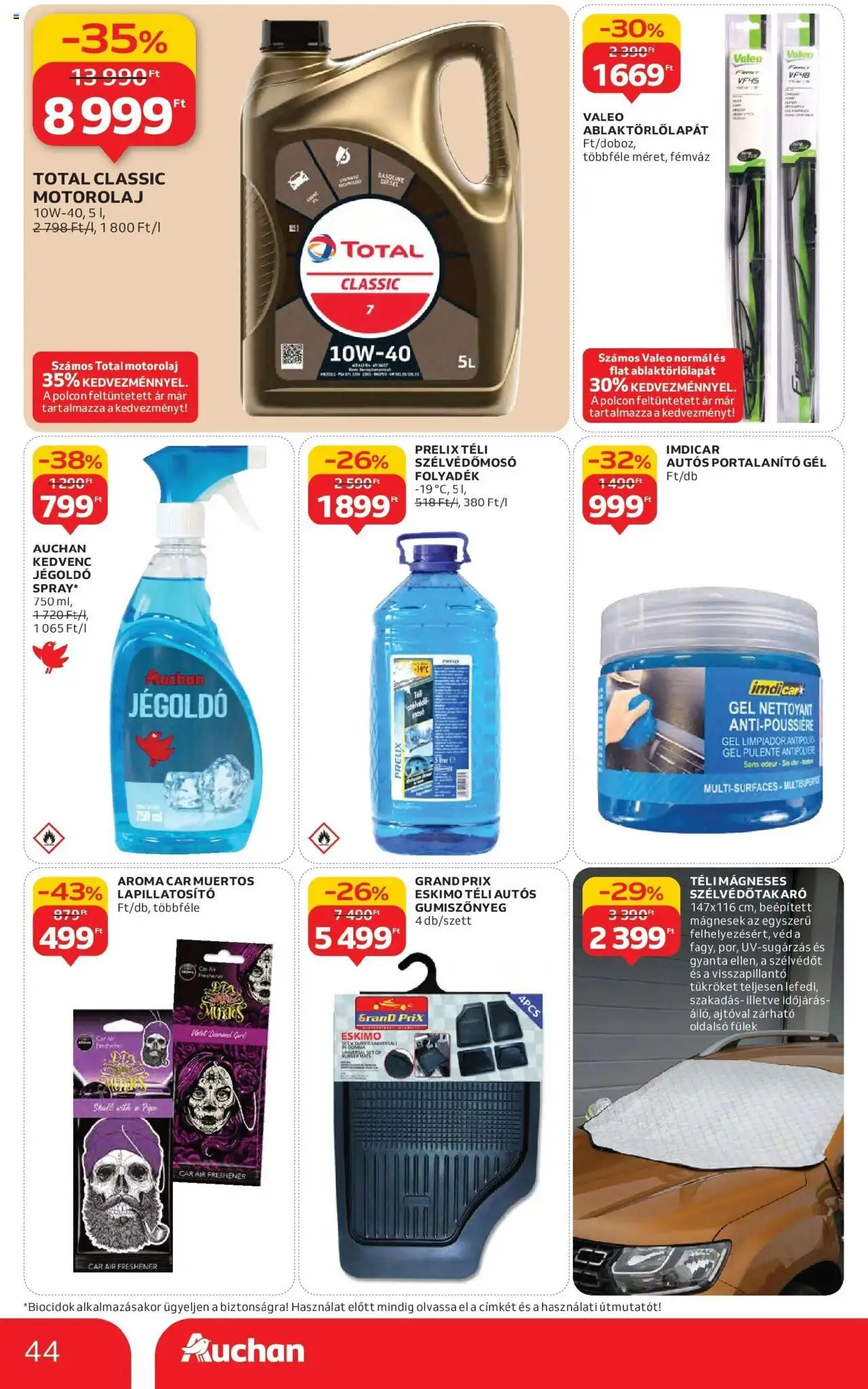 Auchan akciós ujság - amely érvényes a következő dátumtól: 16.10.2025 | Oldal: 44 | Termékek: Motorolaj