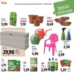 Anteprima del volantino Famila volantino valido a partire dal 05.03.2026 | Pagina: 24 | Prodotti: Annaffiatoio, Concime, Baule, Terriccio