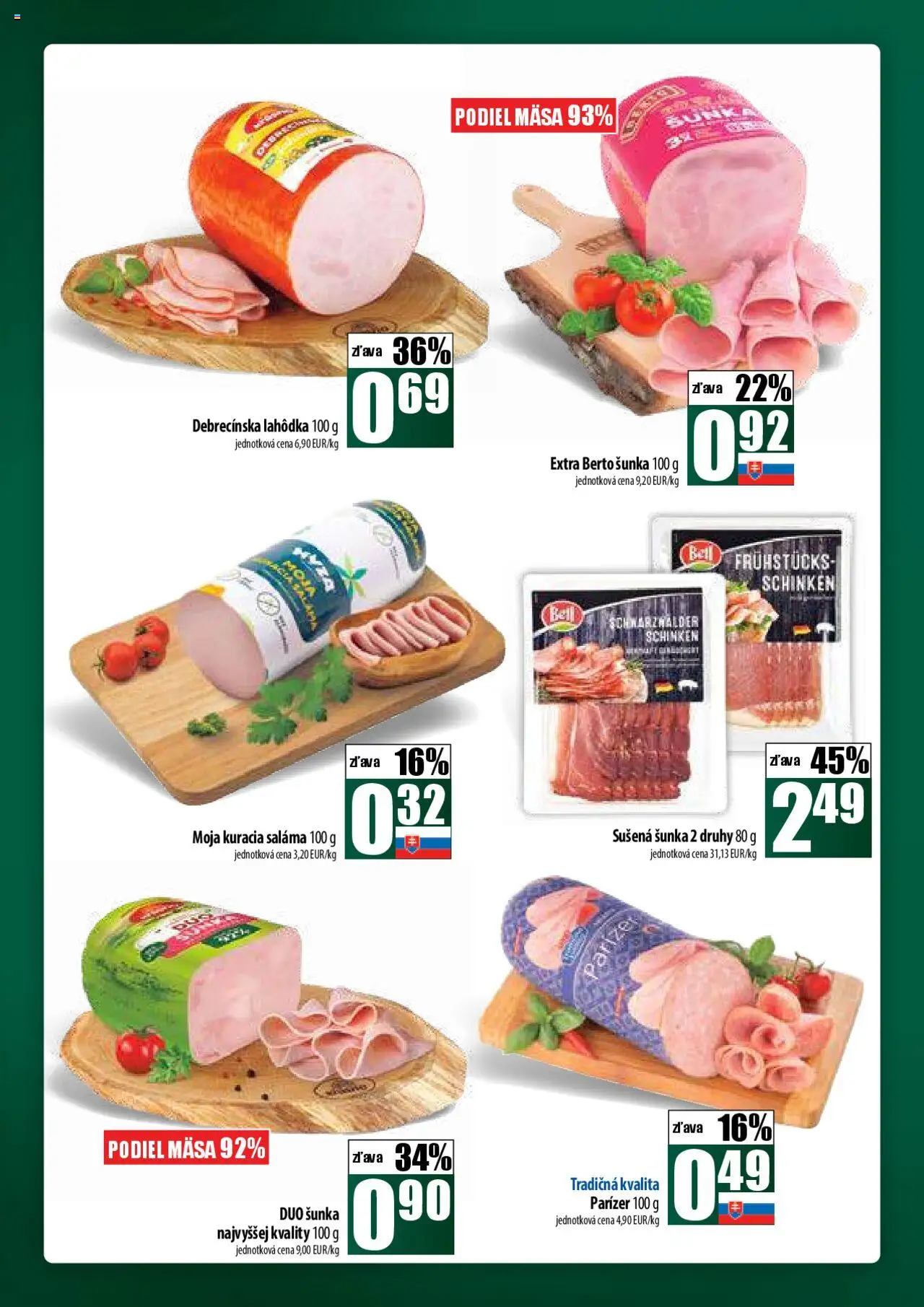 COOP Jednota široká ponuka │ platný od 21.08.2025 | Strana: 12 | Produkty: Saláma, Šunka