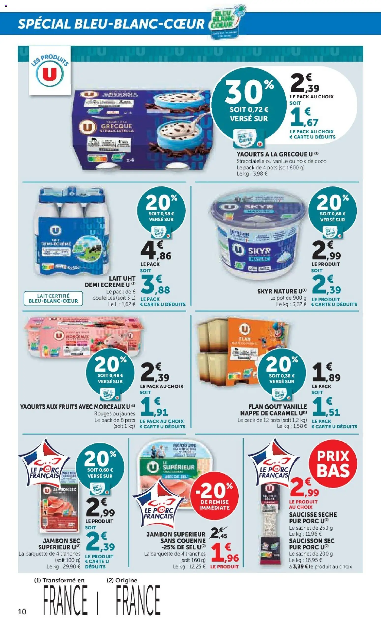 {H1} | Page: 10 | Produits: Jambon, Porc, Skyr, Noix