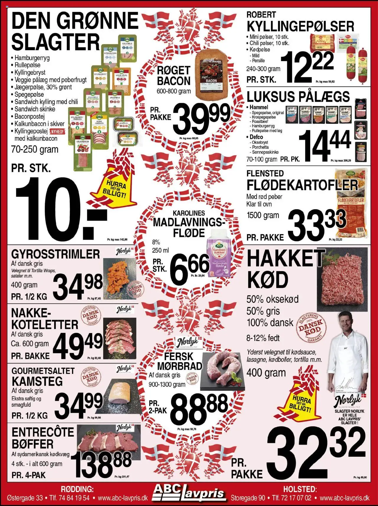 Abc Lavpris tilbudsavis – gyldig fra 17.09.2025 | Side: 4 | Produkter: Skinke, Bøffer, Entrecote, Ovn
