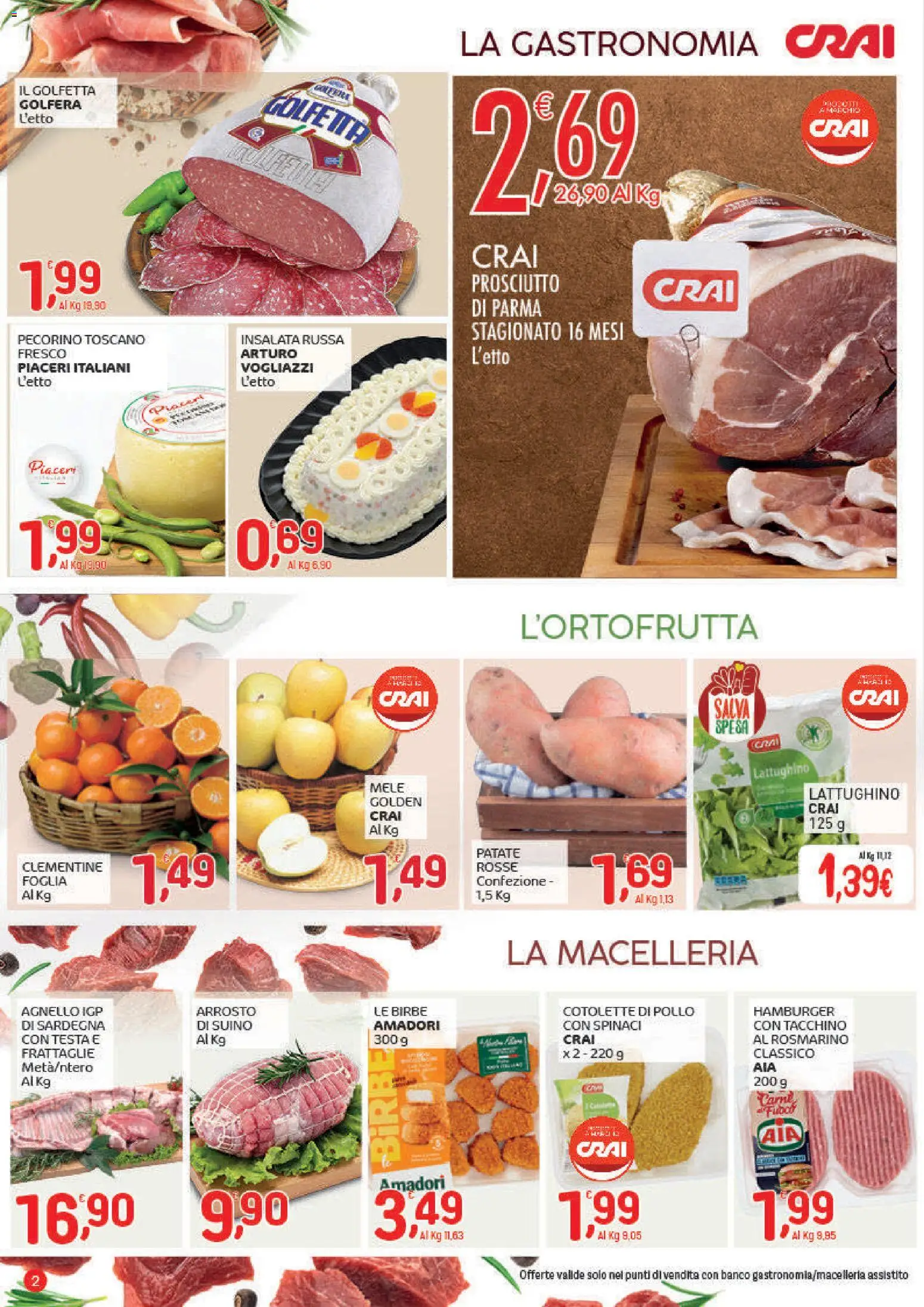 Volantino CRAI del 27.11.2025 | Pagina: 2 | Prodotti: Pollo, Patate, Suino, Insalata russa
