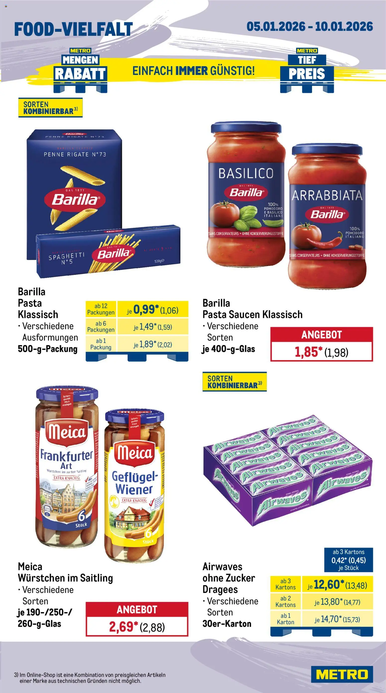 Metro Prospekt 	 – gültig ab 05.01.2026 | Seite: 13 | Produkte: Barilla, Meica, Zucker, Pasta