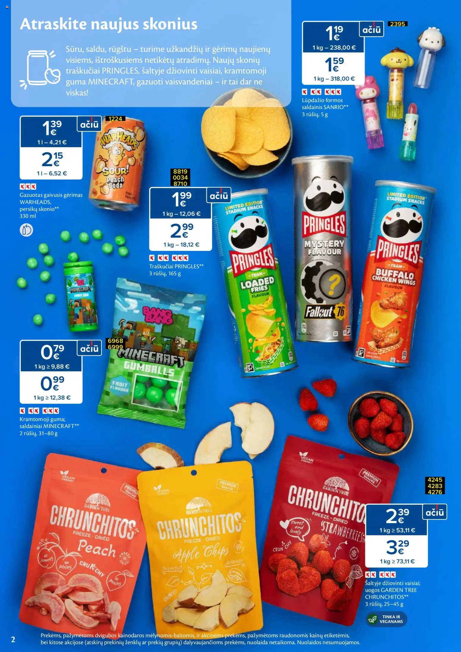 MAXIMA akcijos nuo 02.02.2026 | Puslapis: 2 | Prekių: Gaivusis gėrimas, Saldainiai, Traškučiai