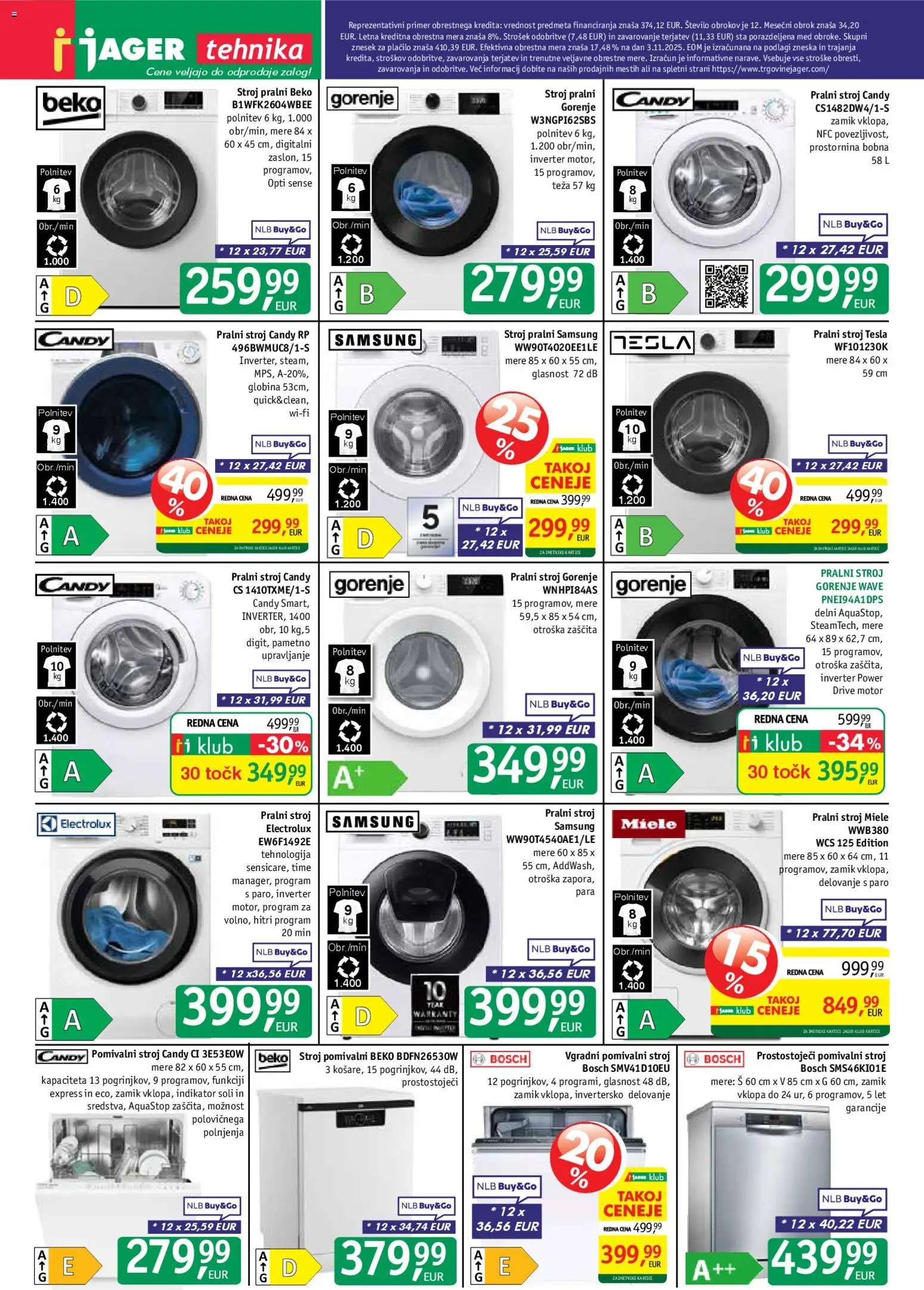 Novi Jager katalog ponudbe – veljaven od 12.11.2025 | Stran: 11 | Izdelki: Pralni stroj, Pomivalni stroj, Teza, Vgradni pomivalni stroj