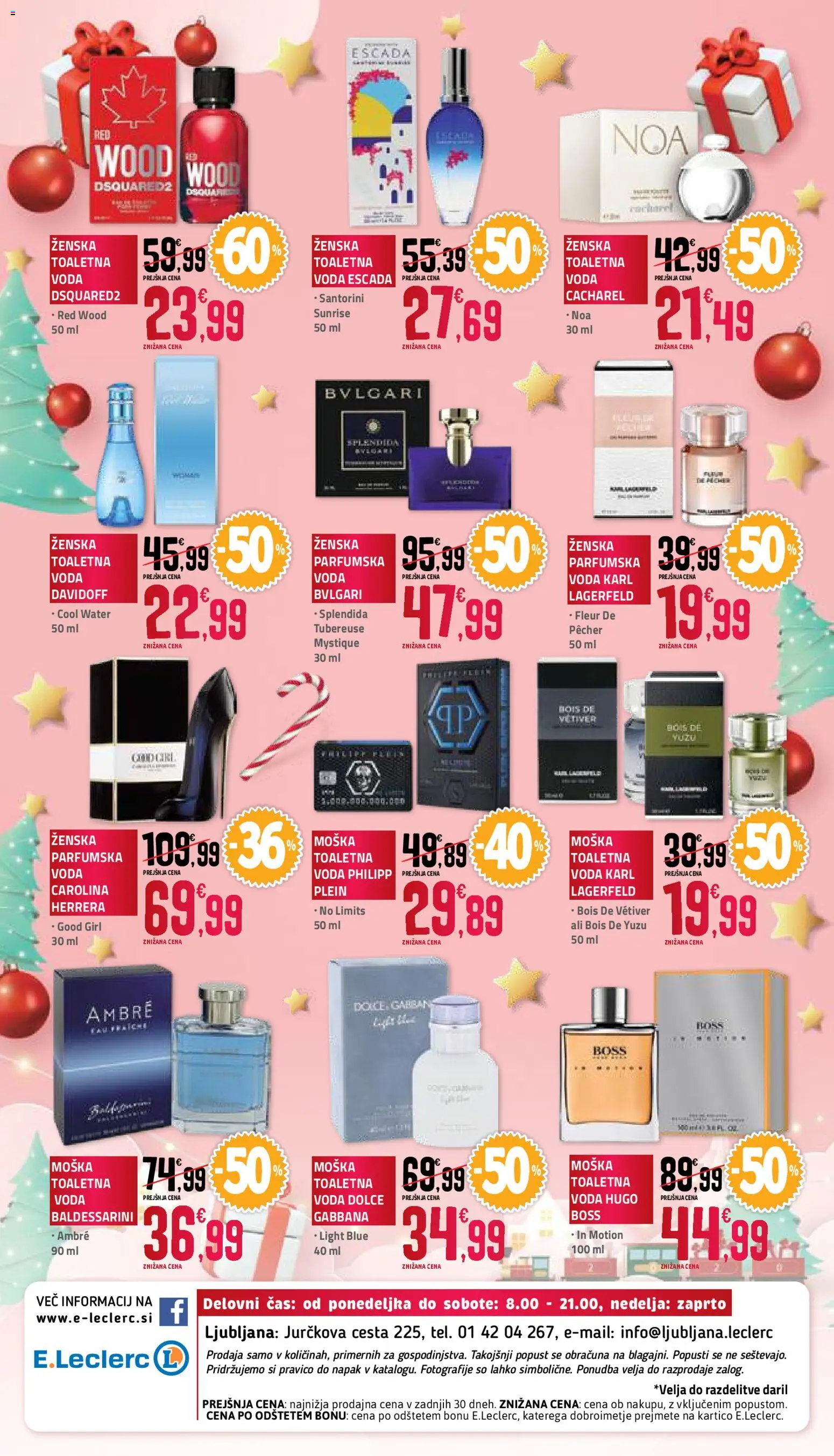 Novi E.leclerc katalog ponudbe – veljaven od 28.11.2025 | Stran: 16 | Izdelki: Voda, Toaletna voda, Parfumska voda