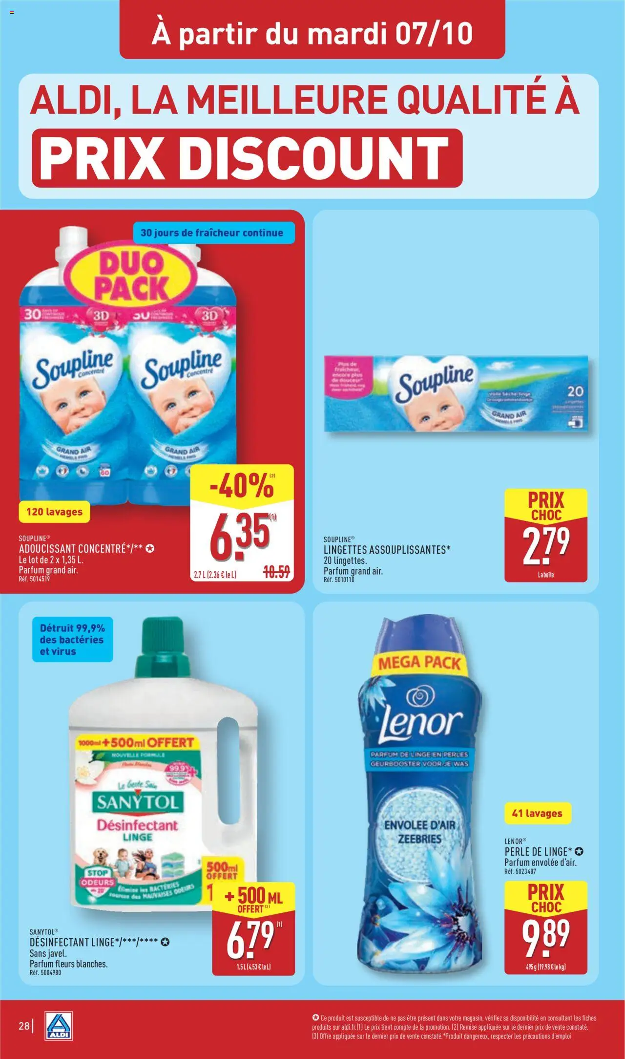 {H1} | Page: 30 | Produits: Lenor, Parfum, Soupline, Adoucissant